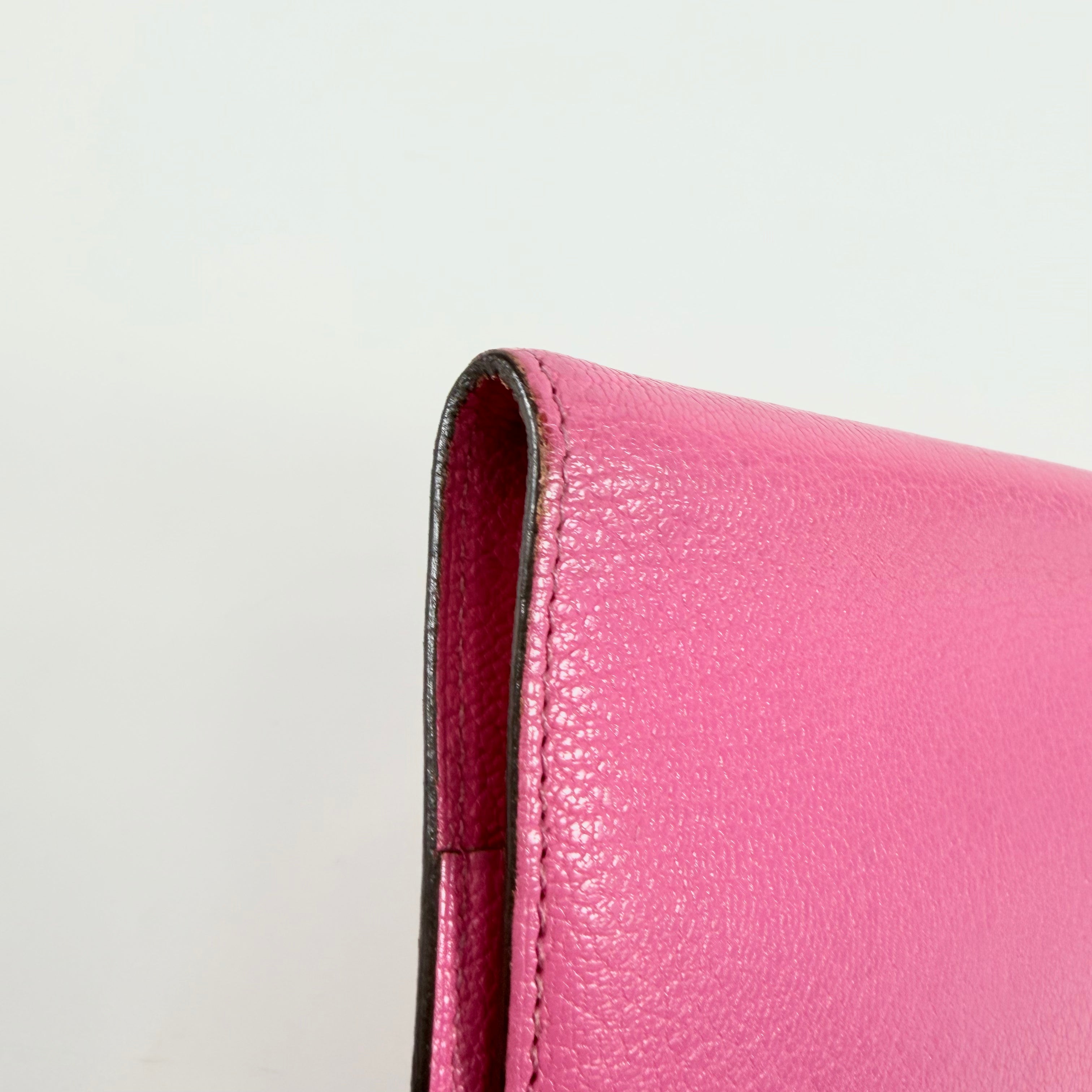 2608 secondhand HERMES Chèvre Agenda Rose Shocking SV Hardware