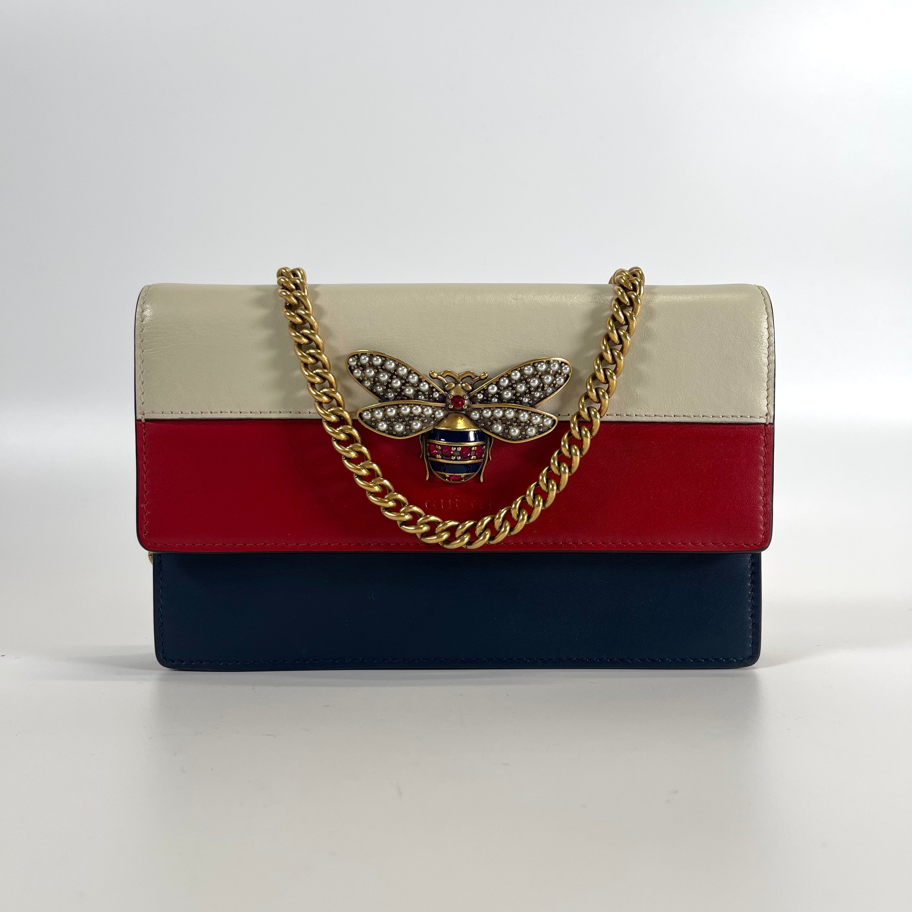 2508 GUCCI Gucci Brand Bag  Calfskin Queen Margaret Chain Wallet