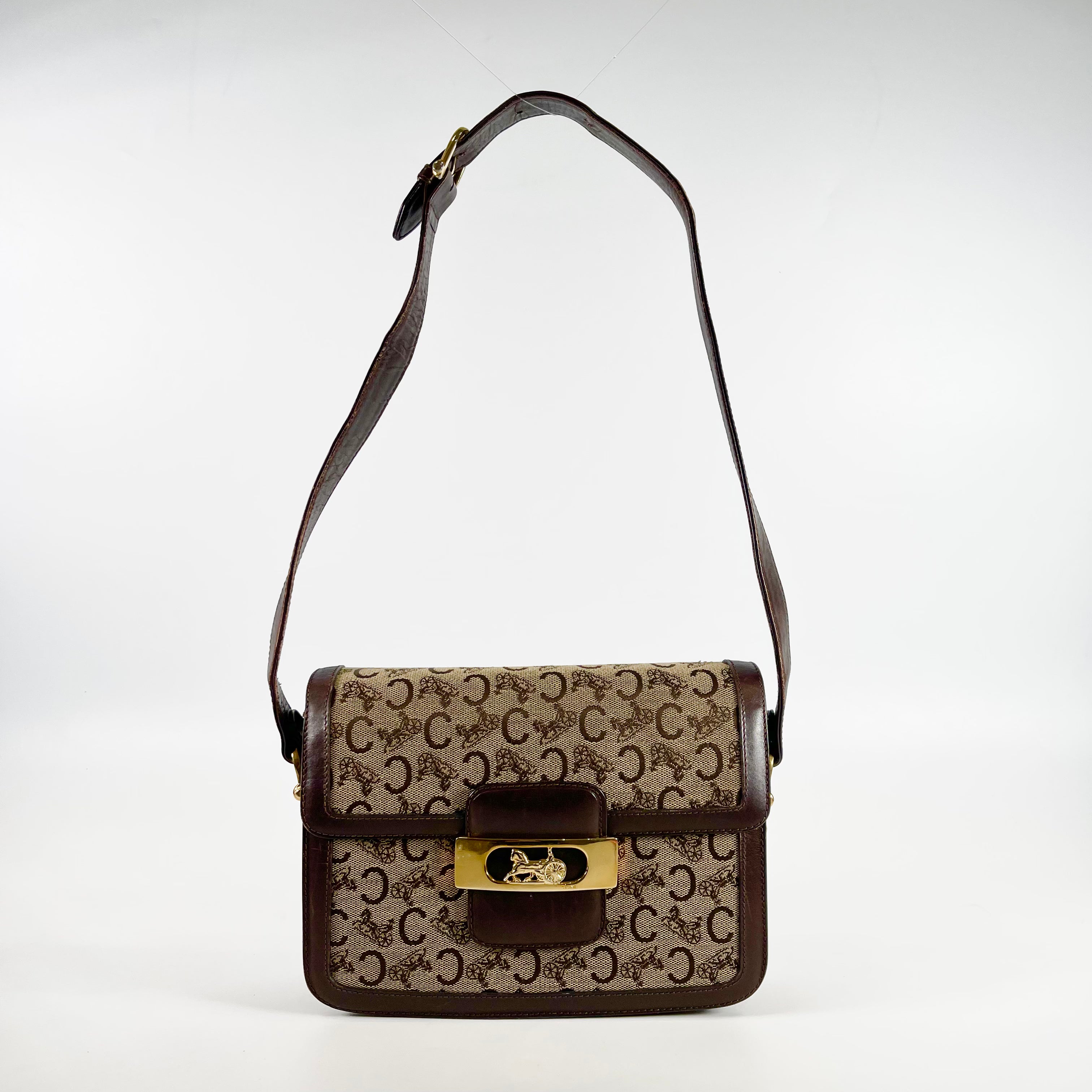 2602 secondhand CELINE C Macadam Shoulder bag