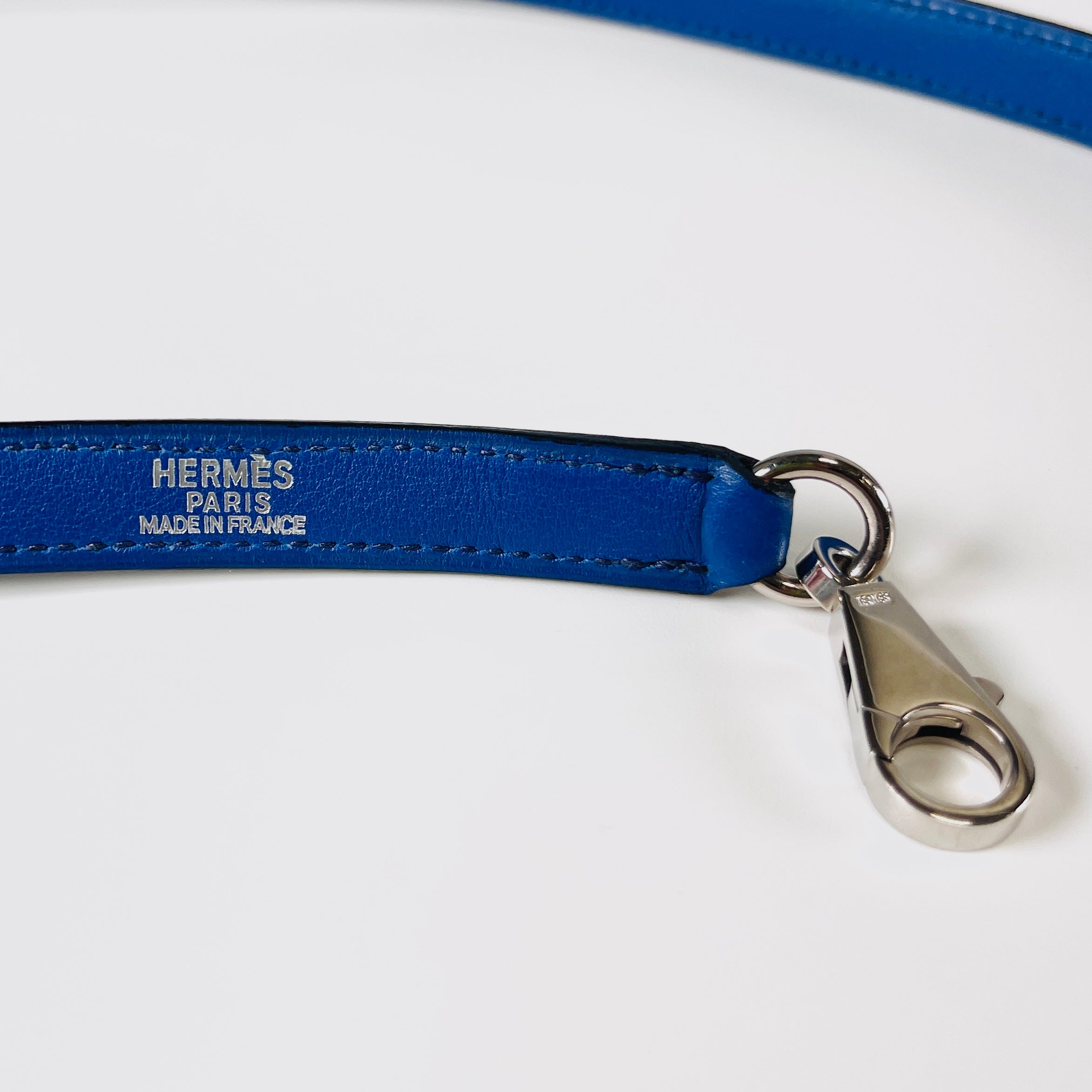 2604 secondhand HERMES shoulder strap bar blue France SV