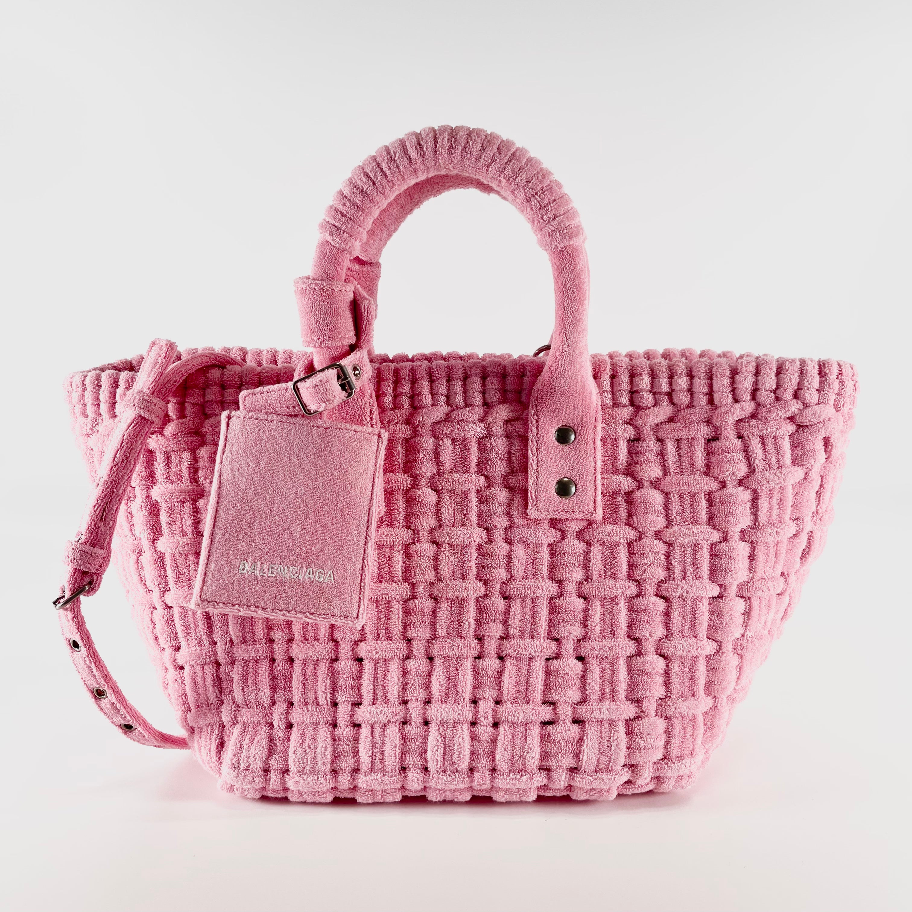 2603 secondhand BALENCIAGA bistro Pile fabric pink