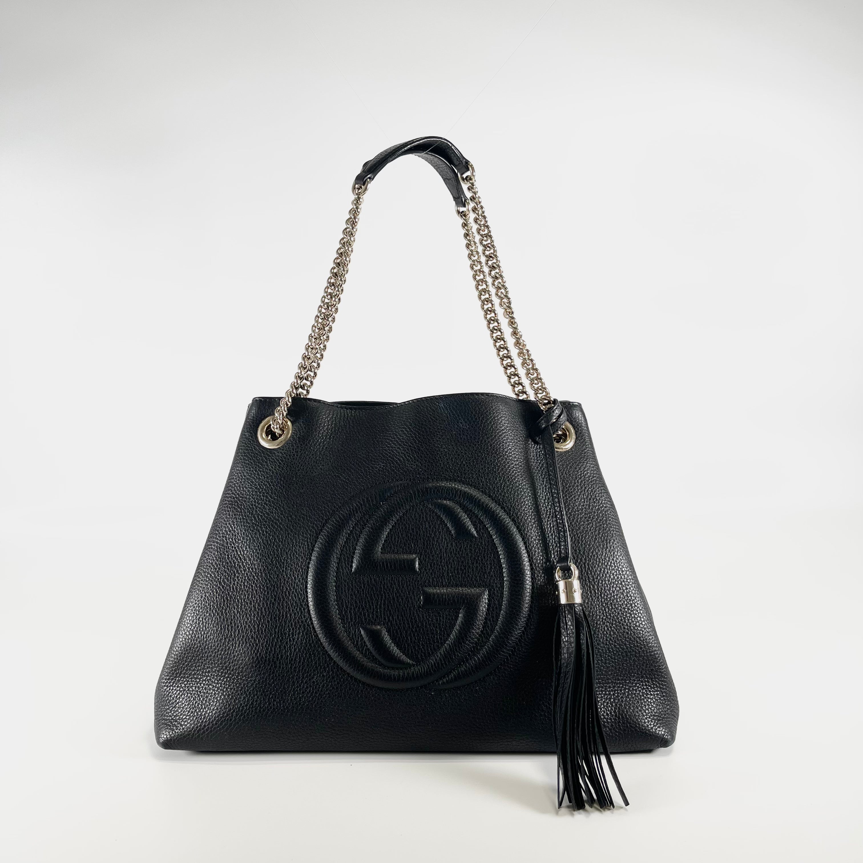 2601 secondhand GUCCI Soho Interlocking G leather black