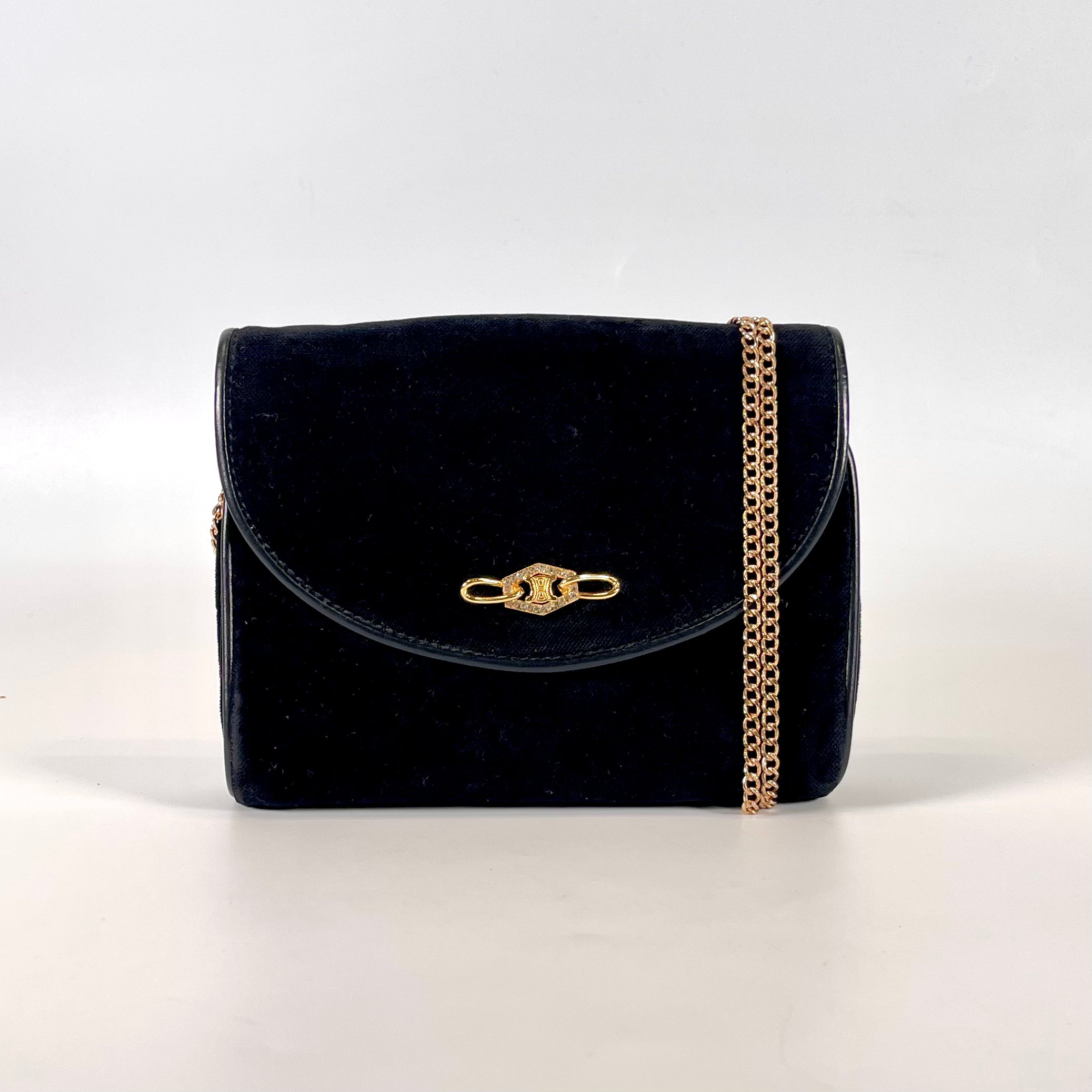 2511 CELINE Velour Chain Shoulder Bag