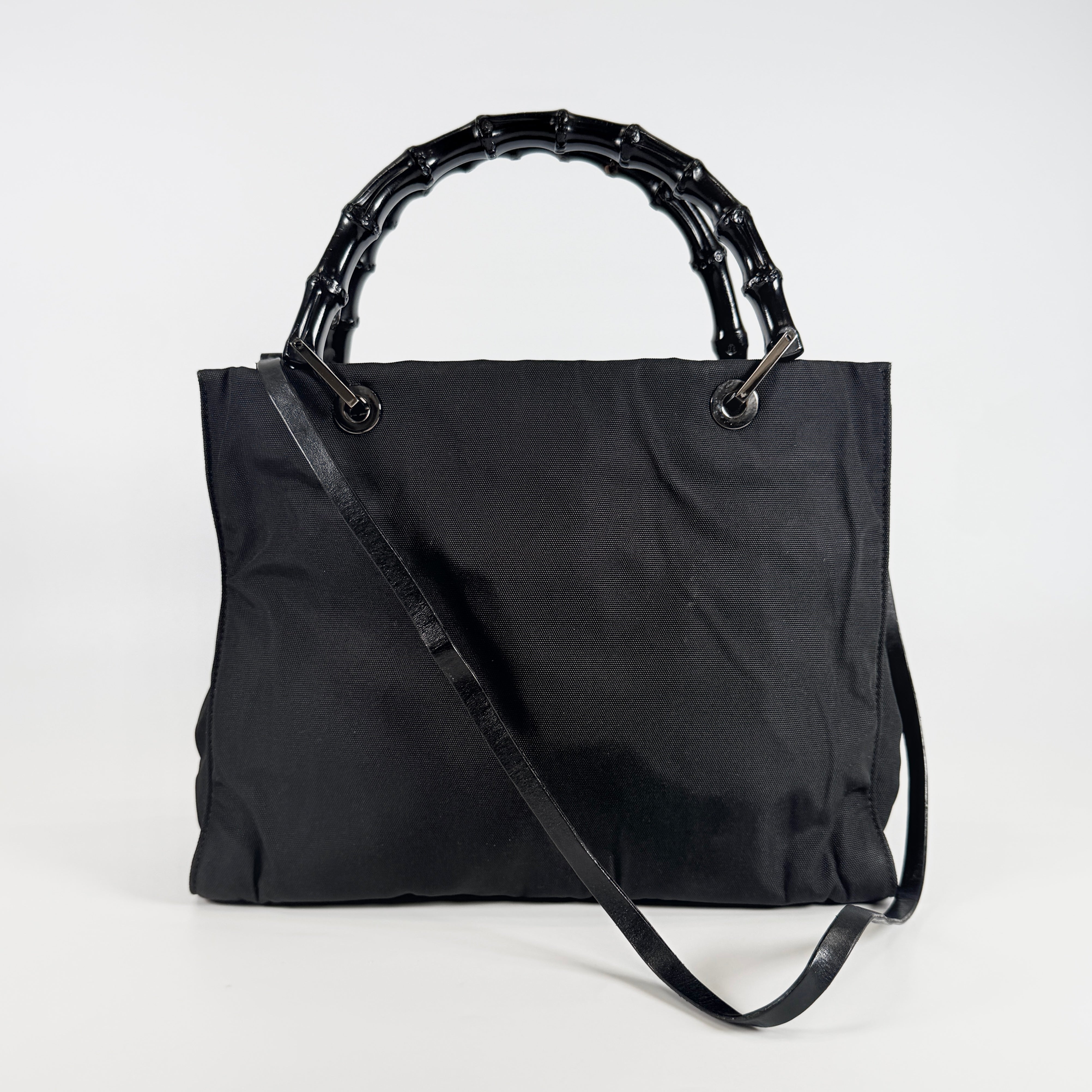 2607 secondhand GUCCI Bamboo 2Way bag