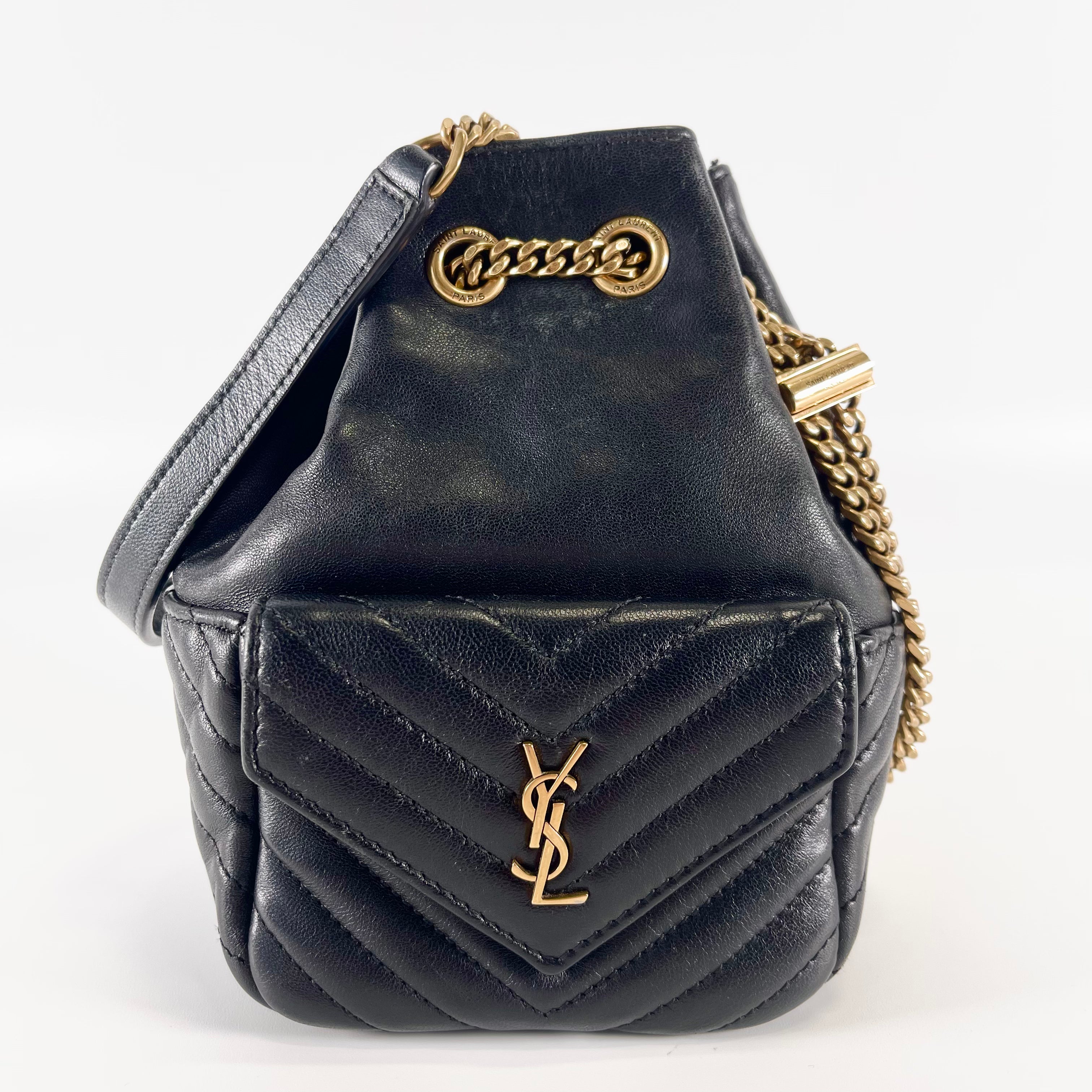2603 secondhand SAINTLAURENT YSL Chain Shoulder black