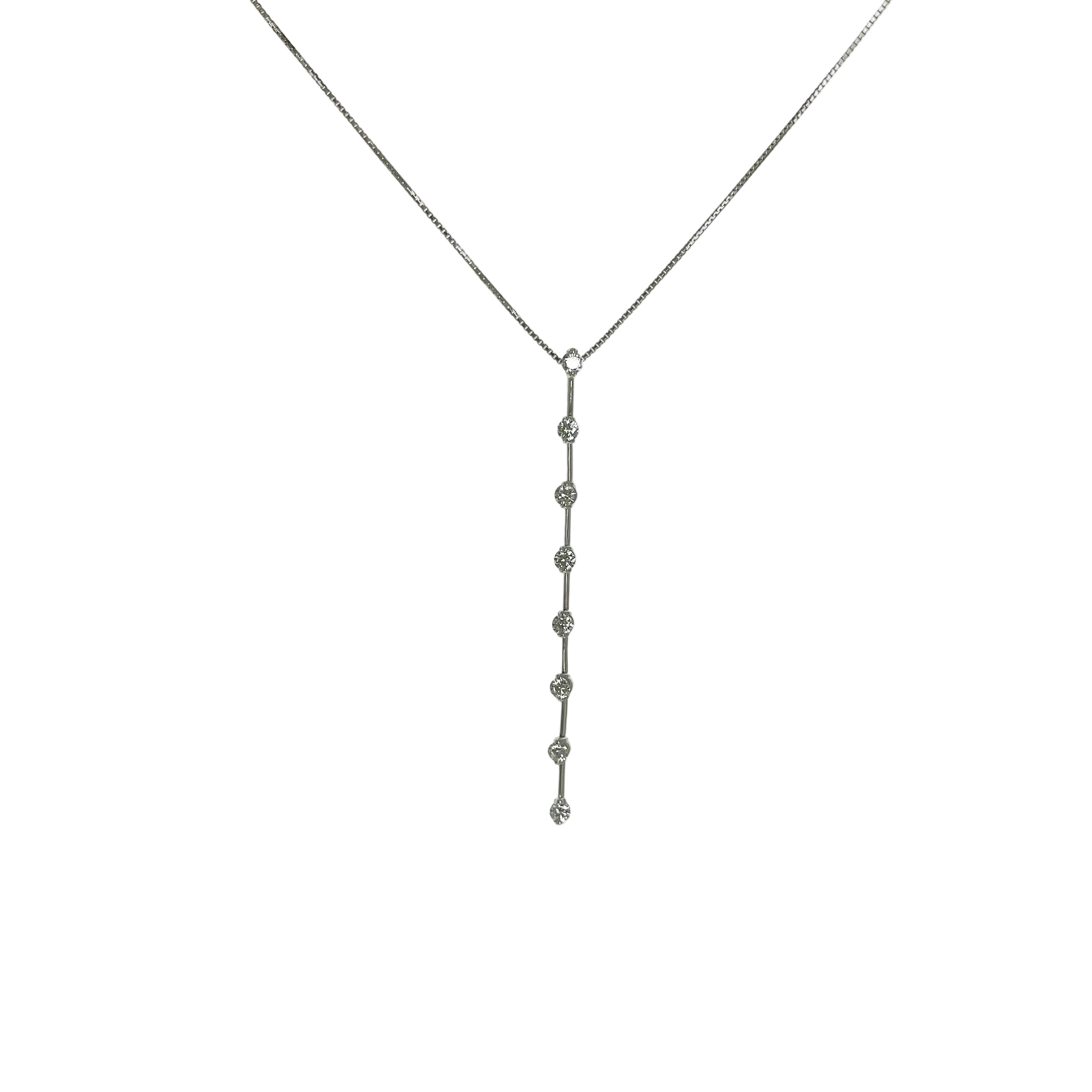 2511 LINE Necklace K18WG Diamond 1ct 6g