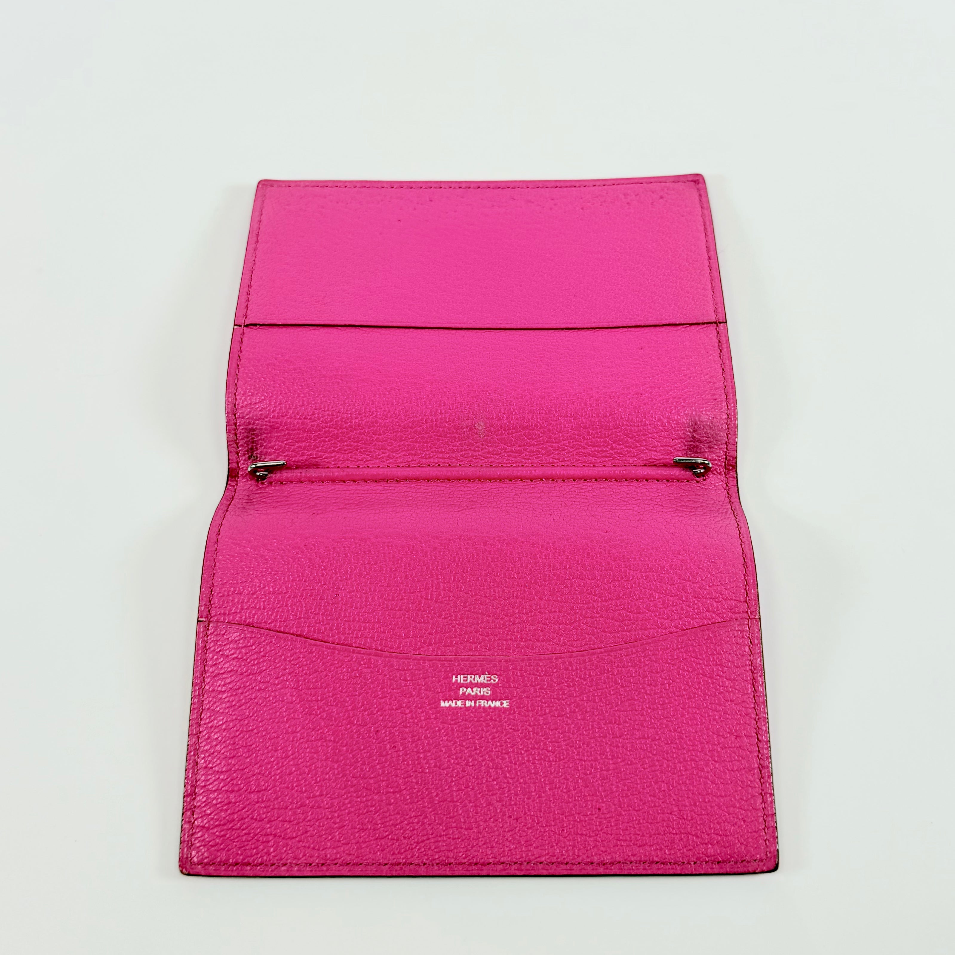 2608 secondhand HERMES Chèvre Agenda Rose Shocking SV Hardware