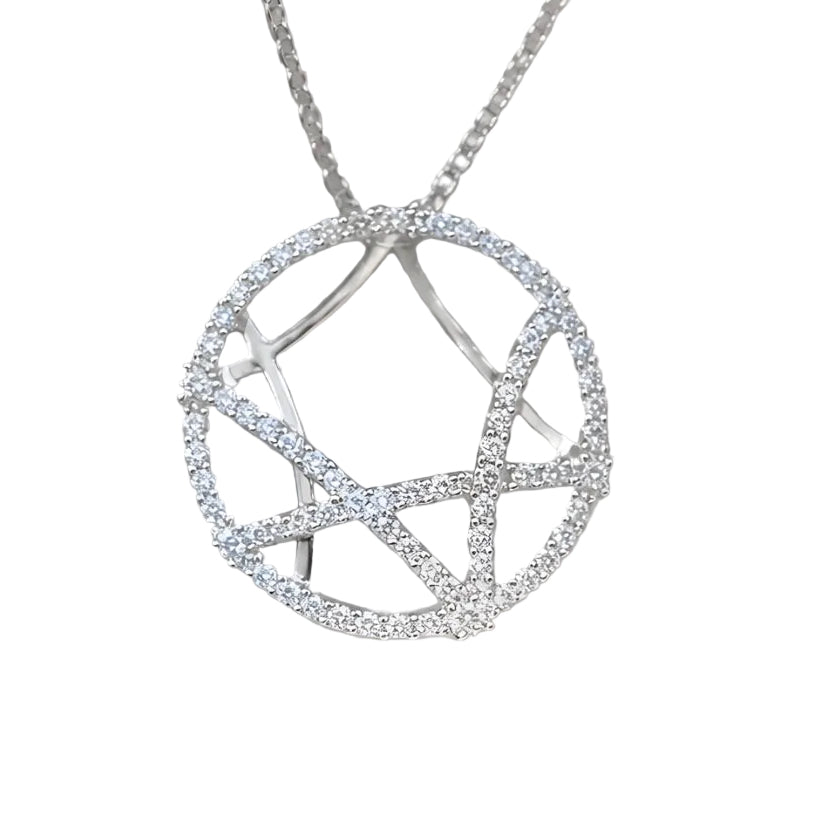 2605 secondhand VA　K18WG necklace 　D0.35ct　4.1g　50㎝