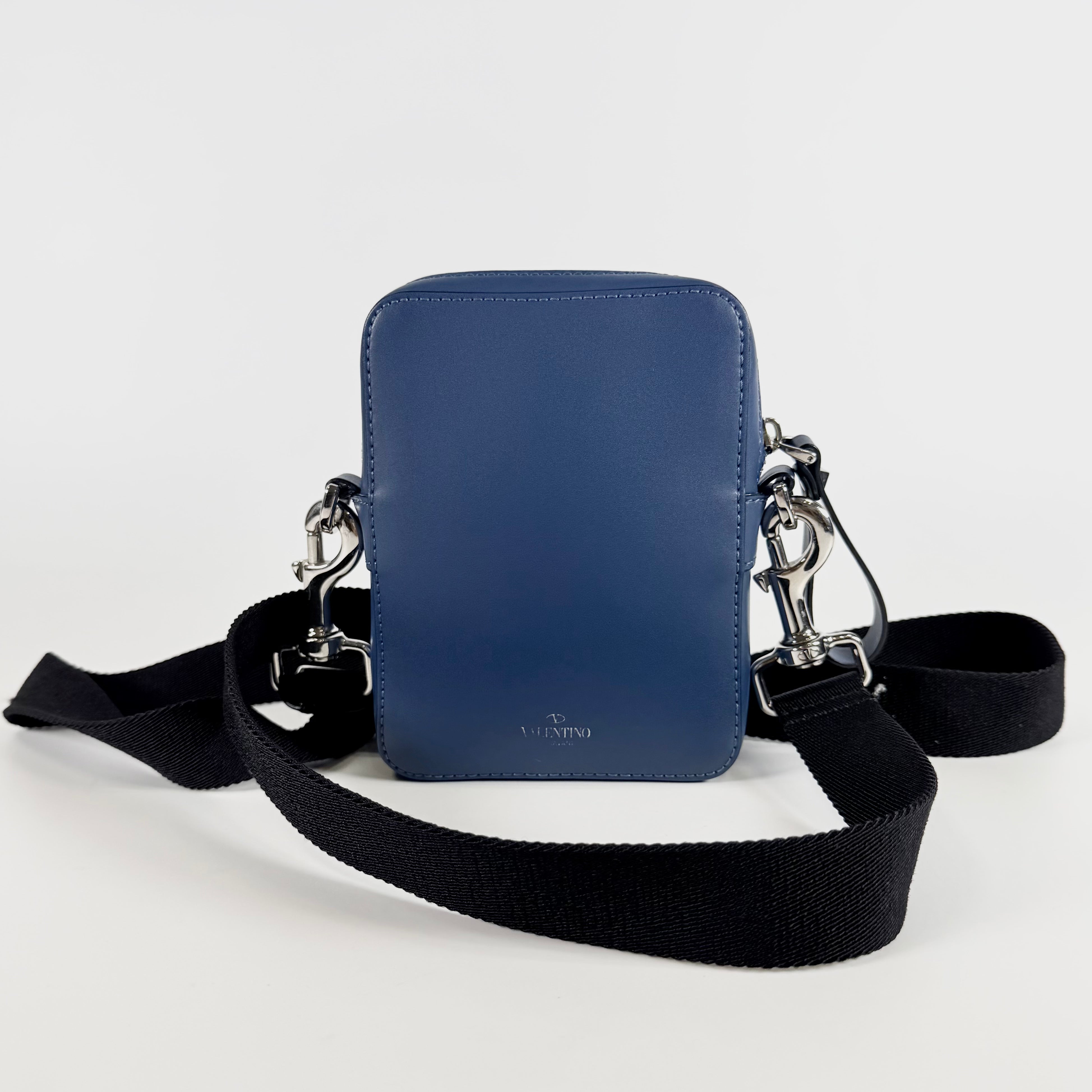 2608 secondhand VALENTINO Garavani VLTN leather Shoulder bag blue