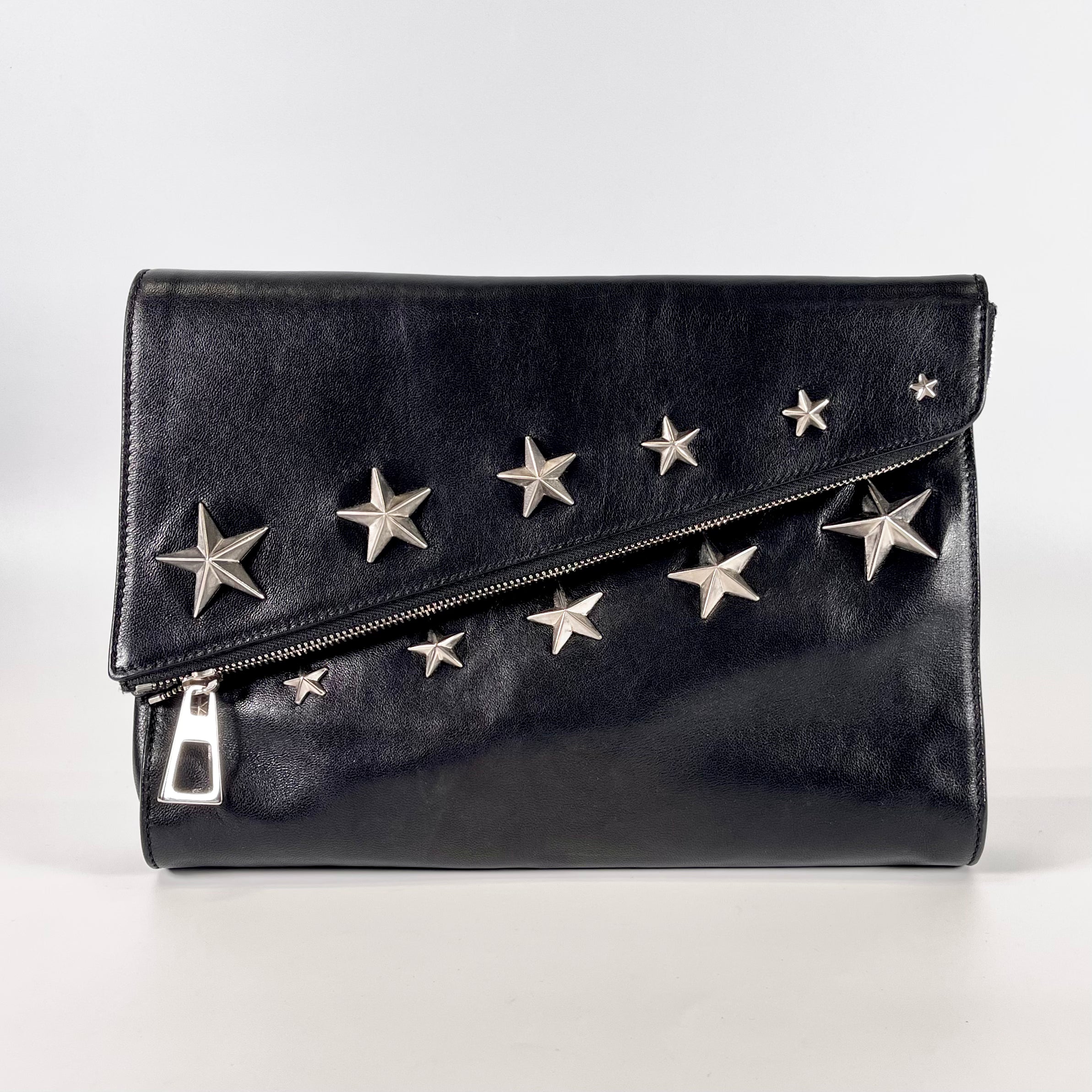 2511 JIMMYCHOO Studded Clutch, Black