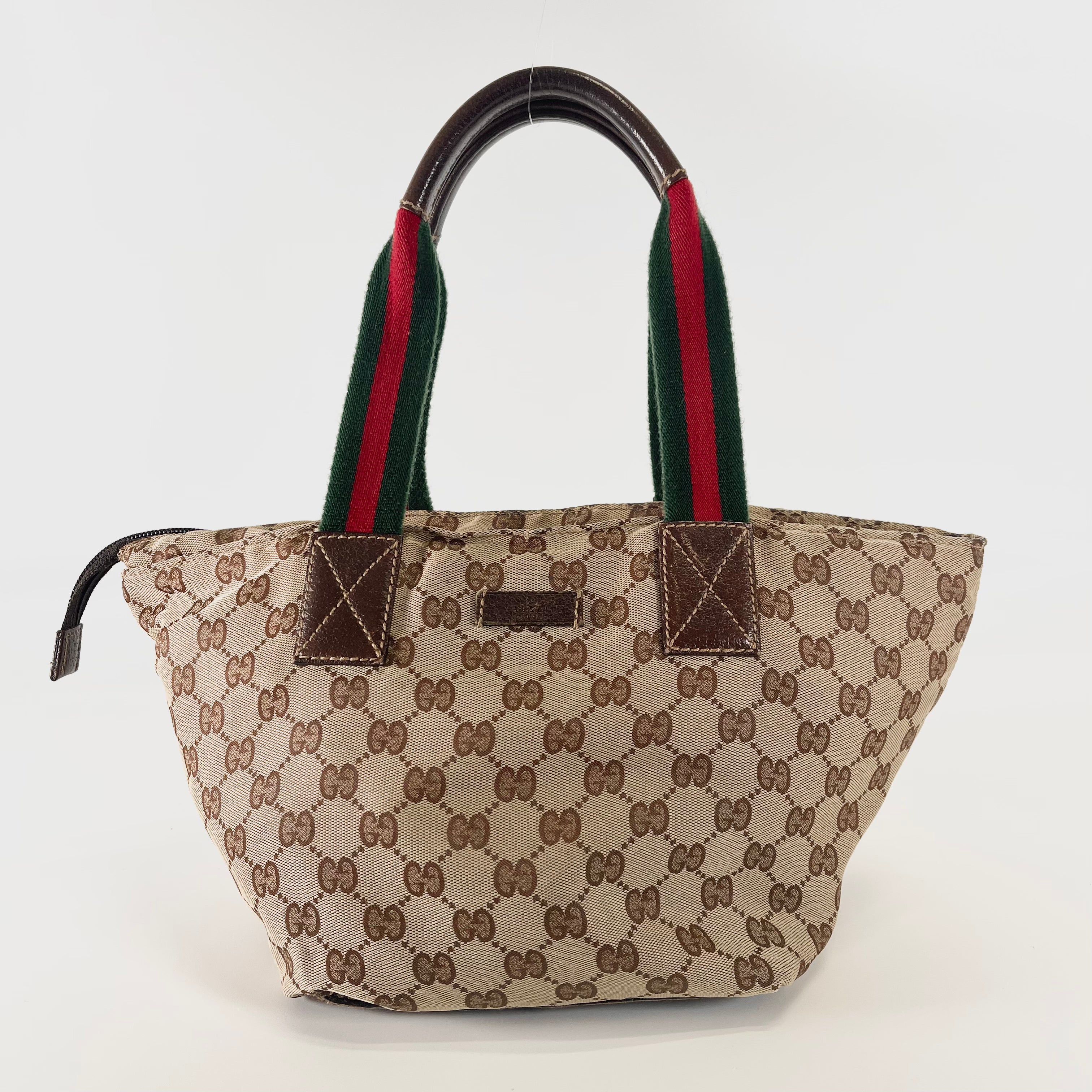 2603 secondhand GUCCI GG canvas Sherry line mini Tote Bag