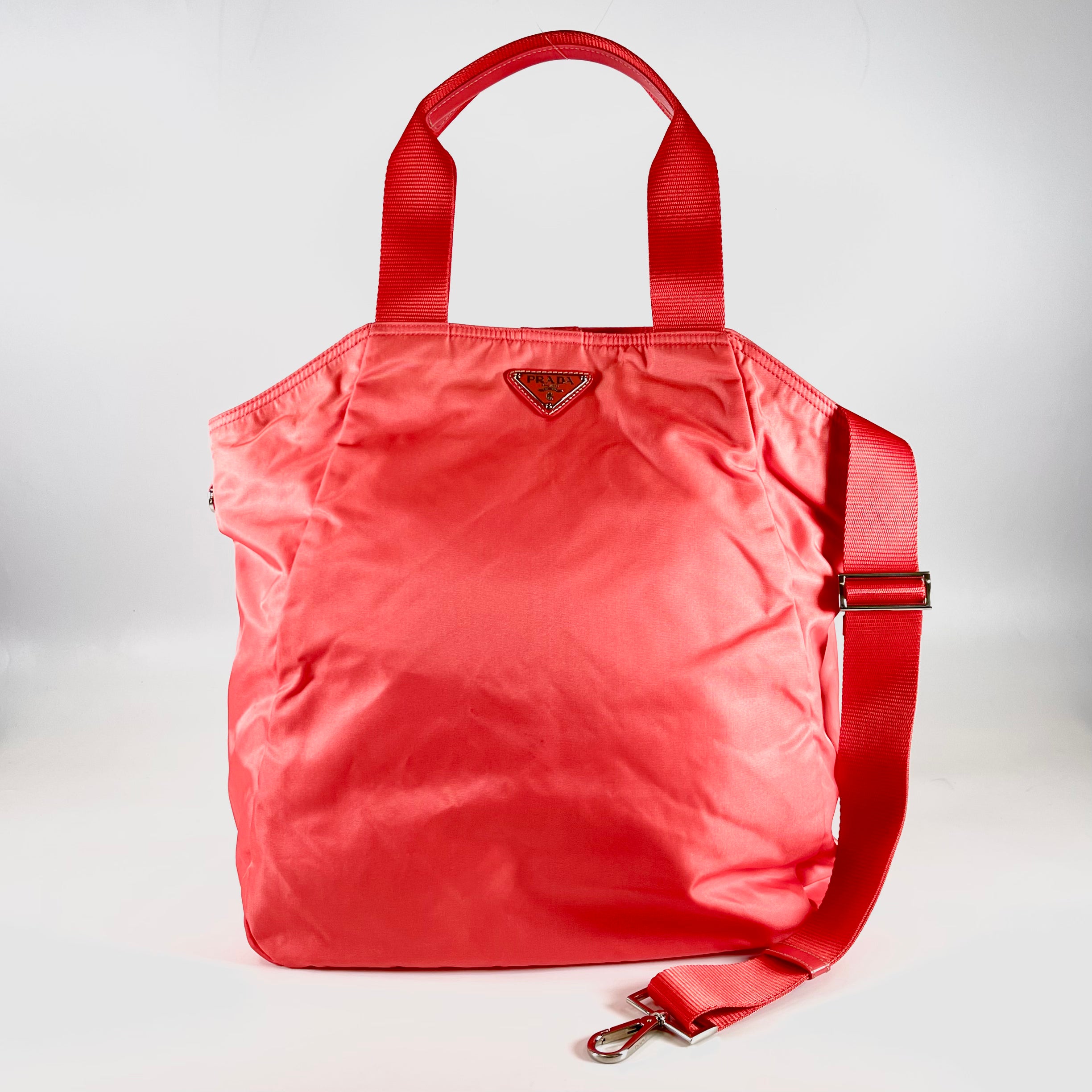 2601 secondhand PRADA 2WAY hand bag Red BR3851