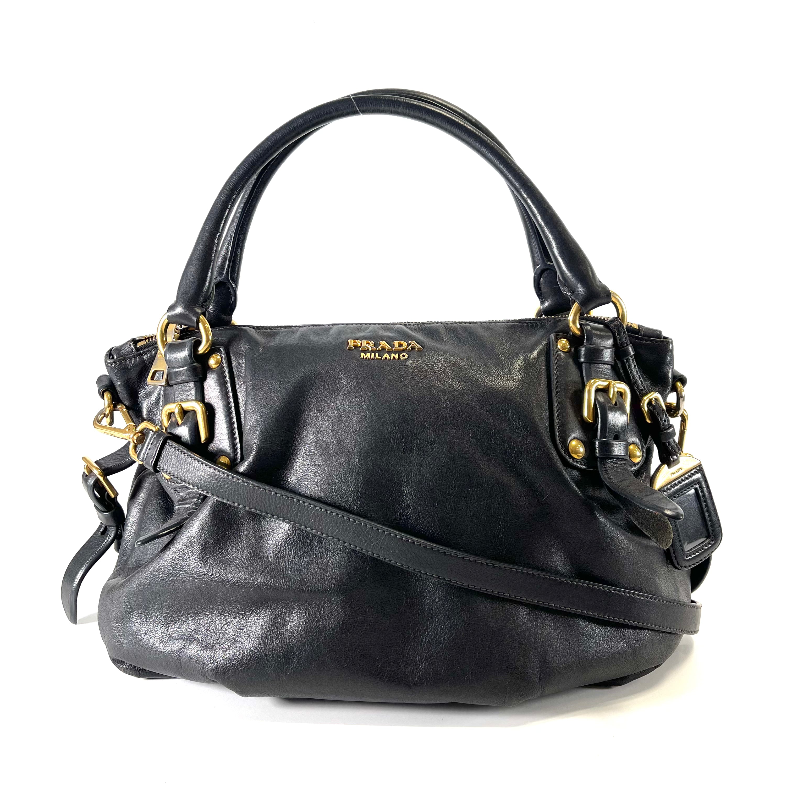 2512 secondhand  PRADA black bag