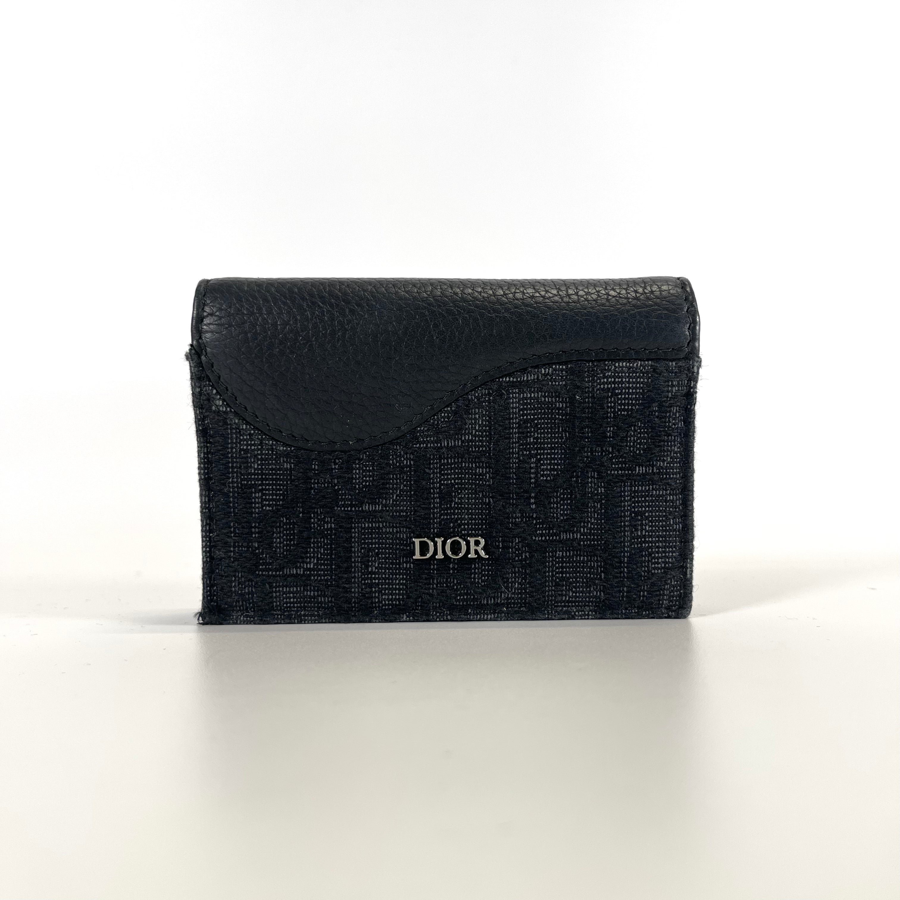 2510 CD Dior O'Brien Saddle Canvas x Leather Card Case