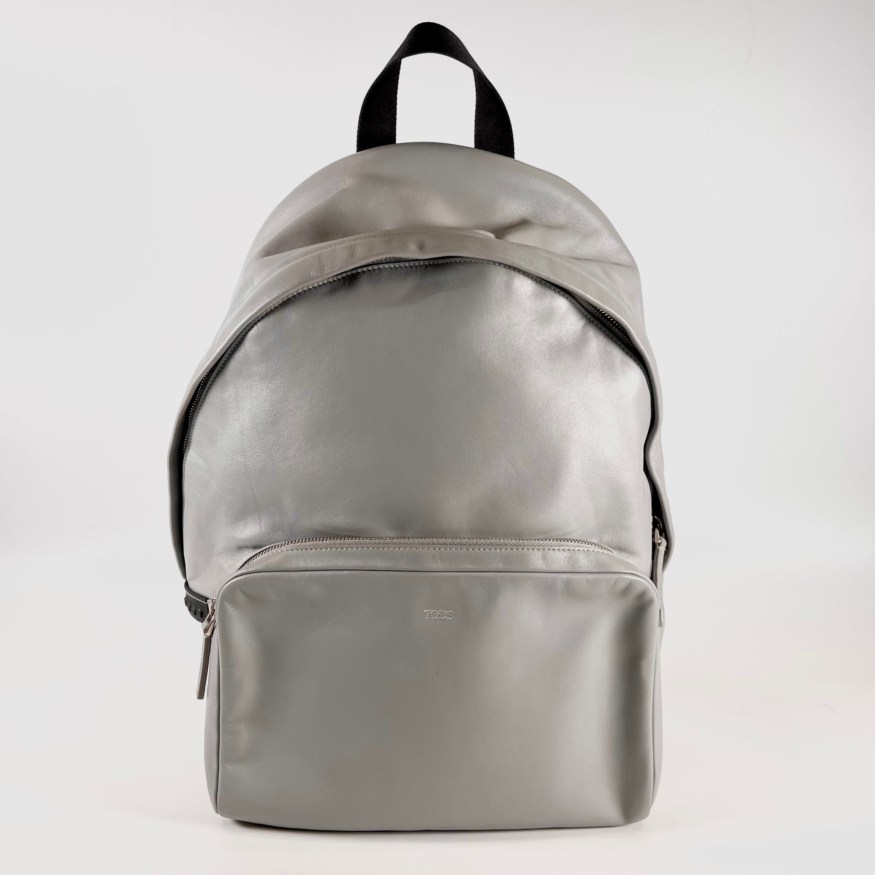 2512 TOD'S leather backpack / backpack gray
