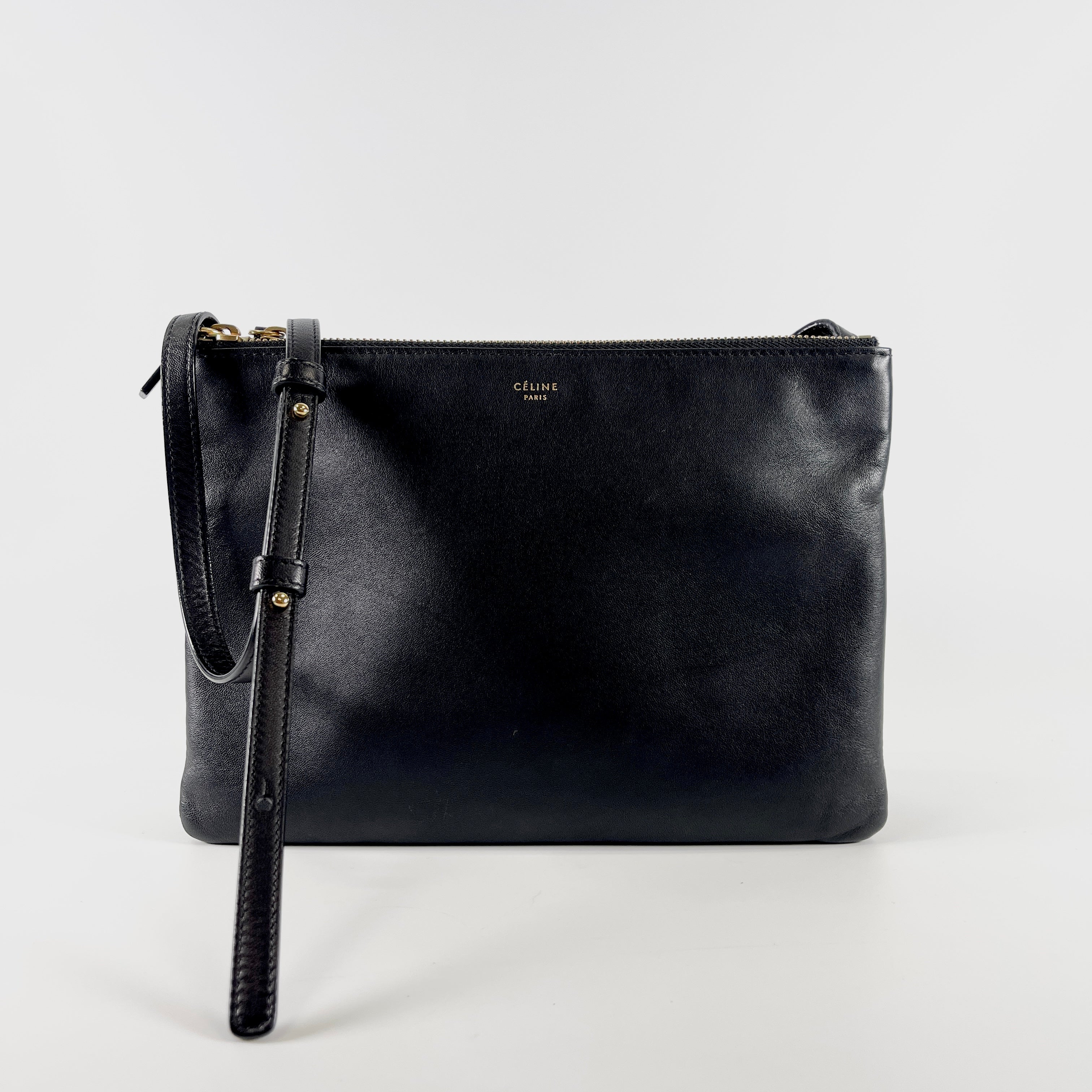 2602 secondhand CELINE trio Large leather black