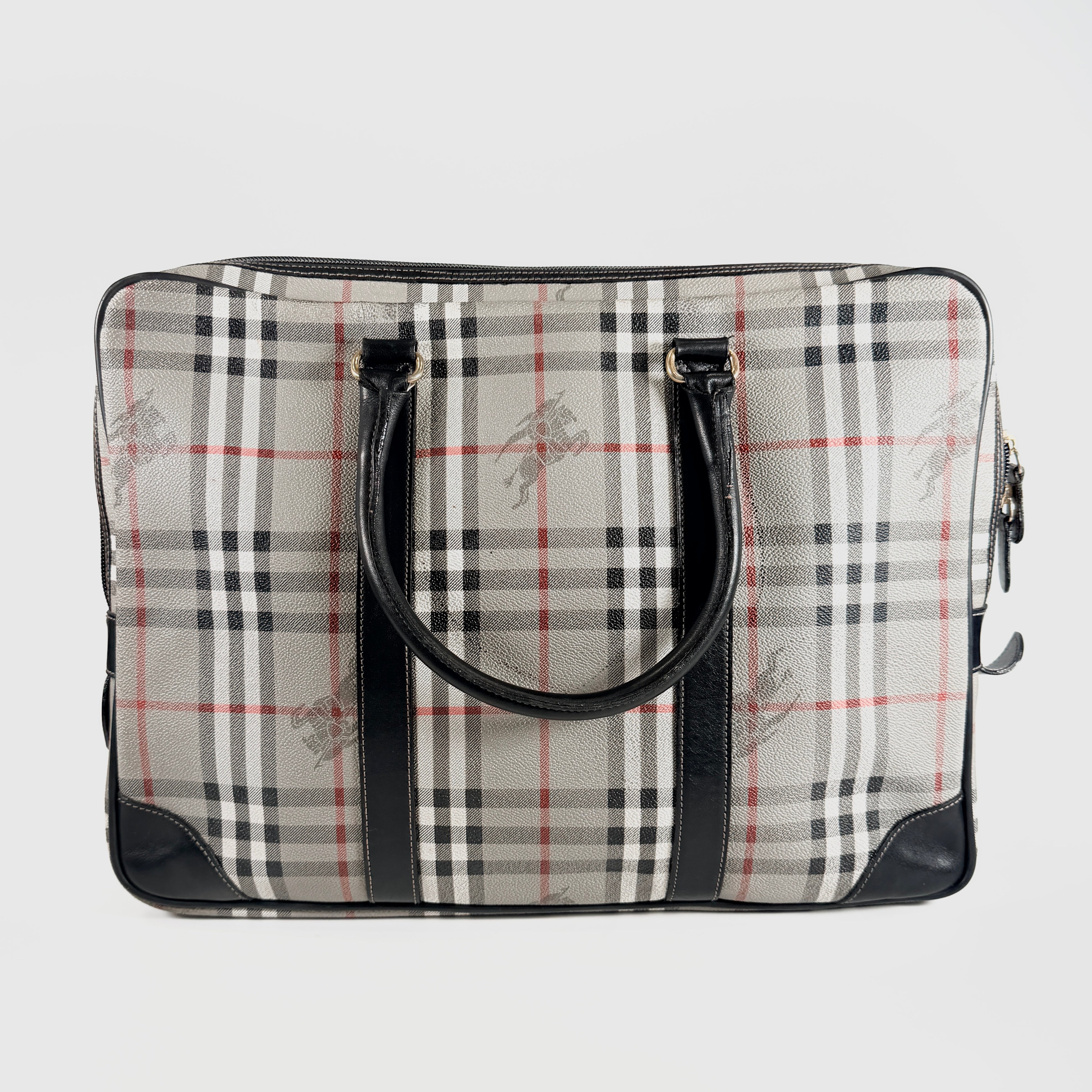 2606 Secondhand Burberry Nova Check PVC Briefcase