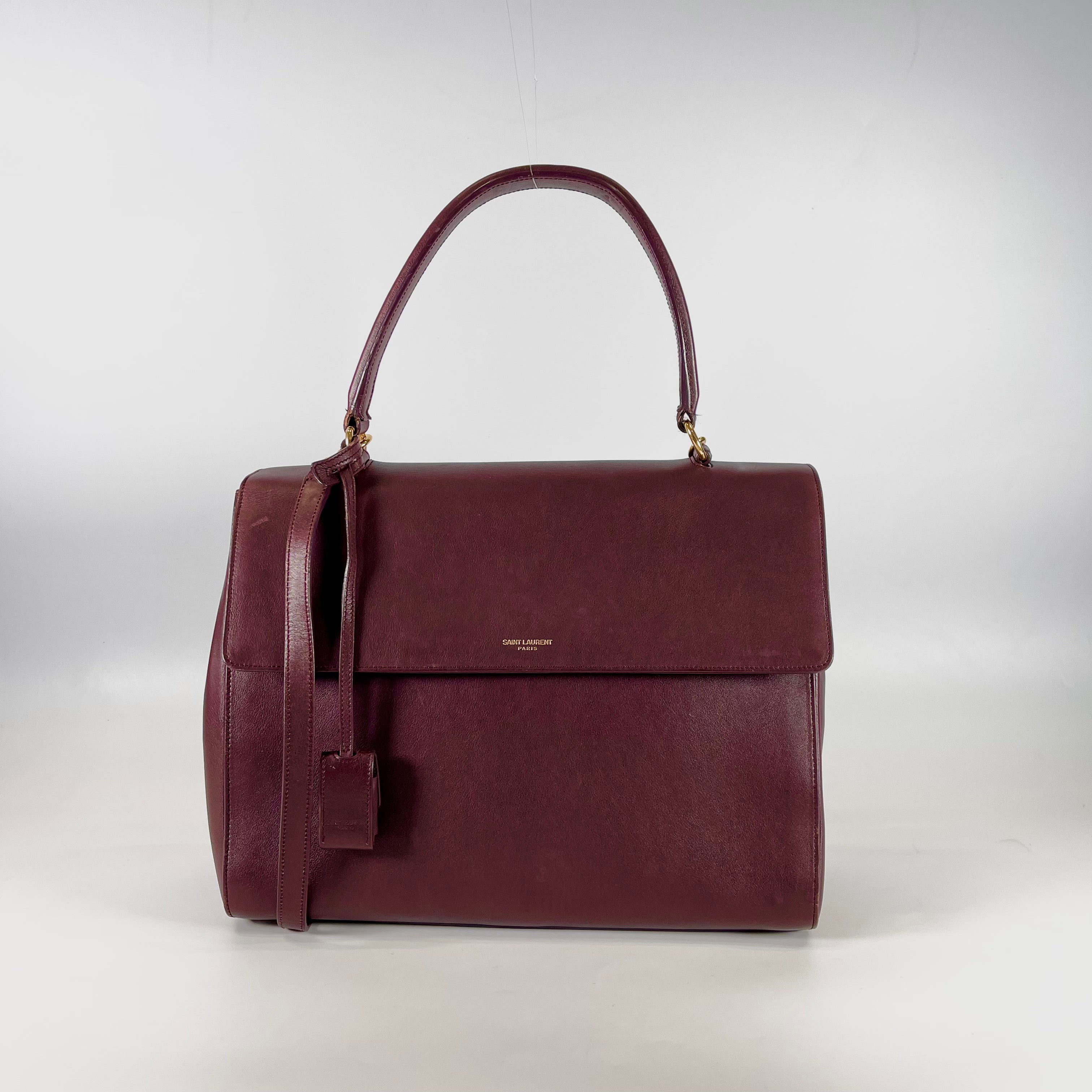 2601 secondhand SAINTLAURENT hand bag 355156 leather / Bordeaux