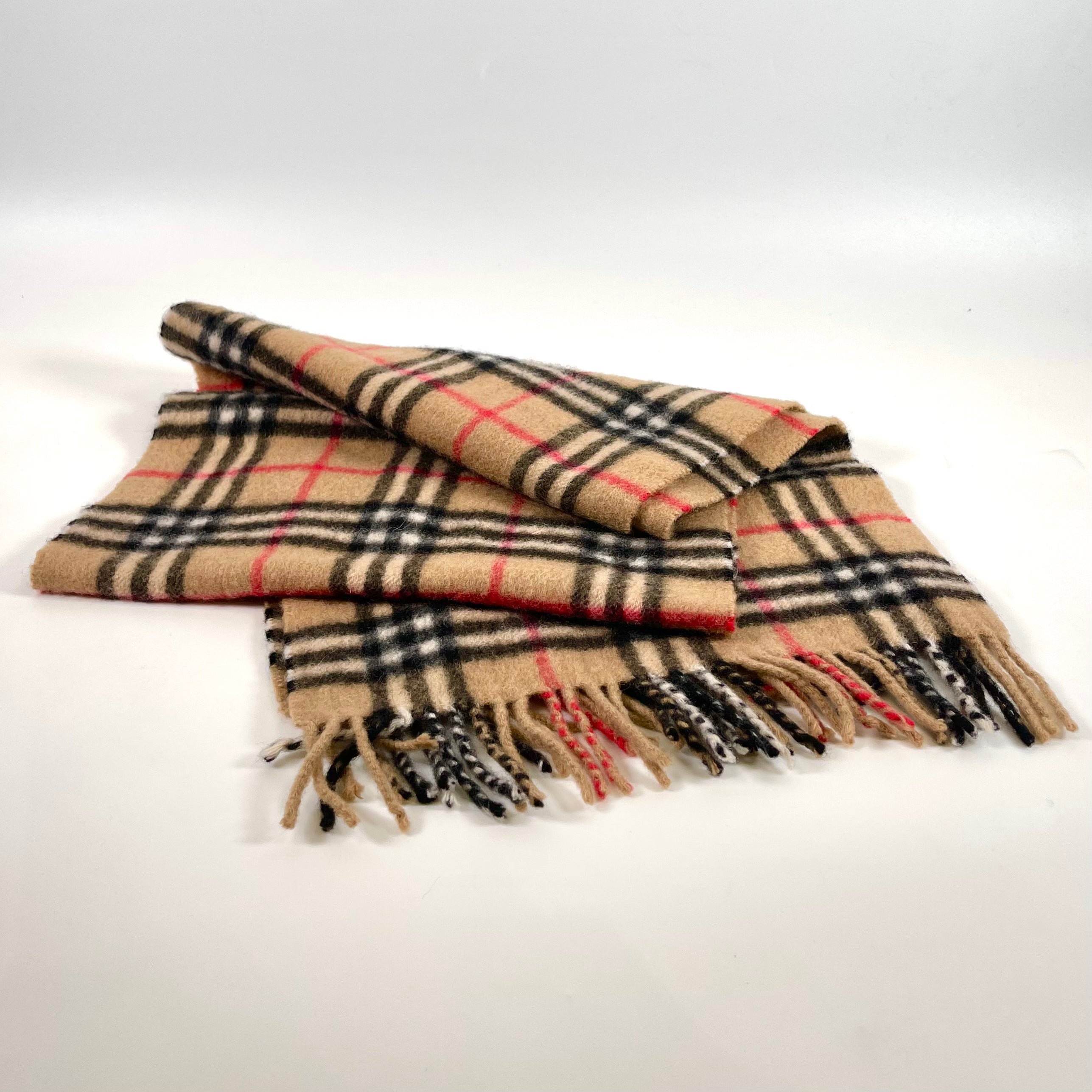 2512 BURBERRY fringe With check muffler Pattern Nova Check scarf / bandana