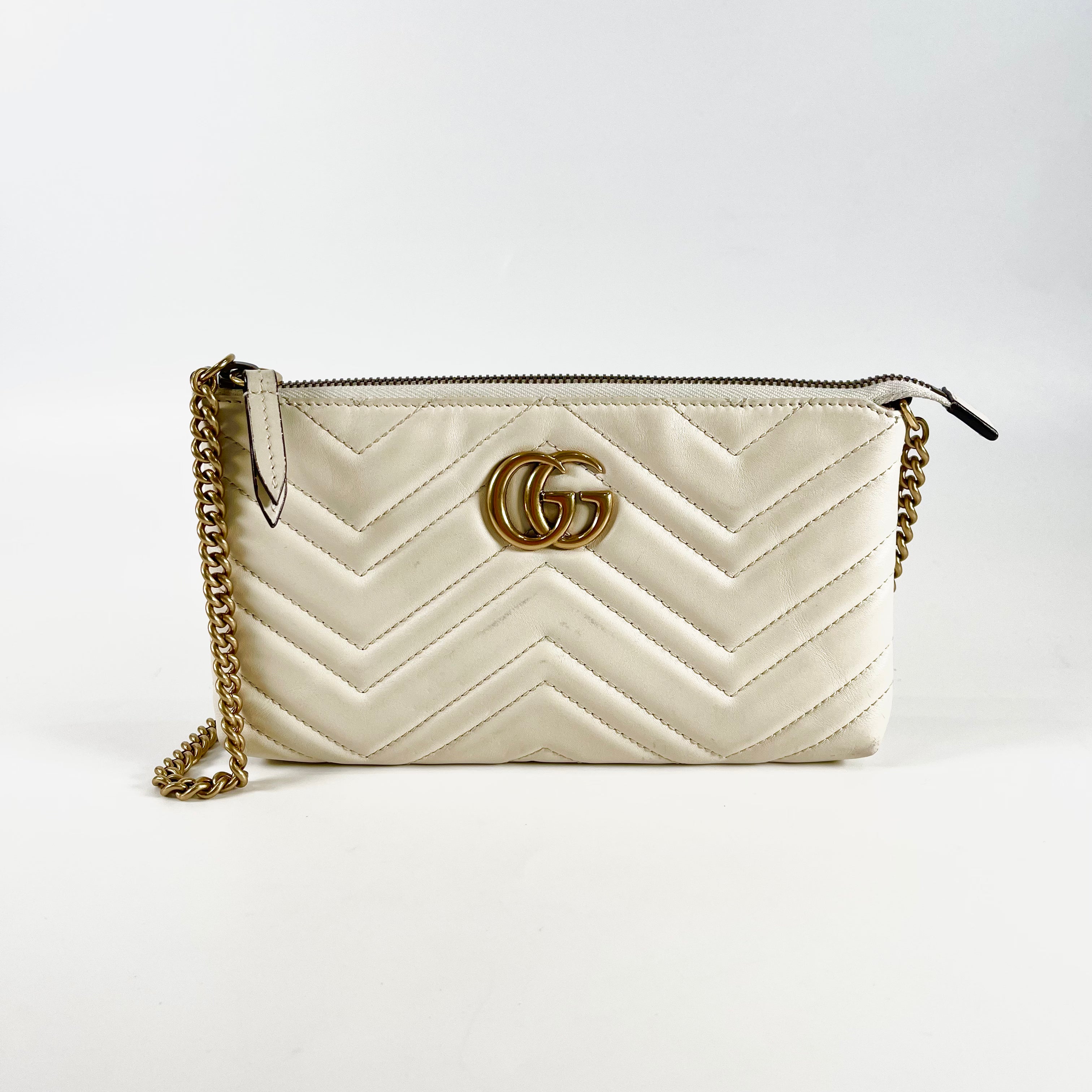 2602 secondhand GUCCI GG Marmont Chain Shoulder Bag