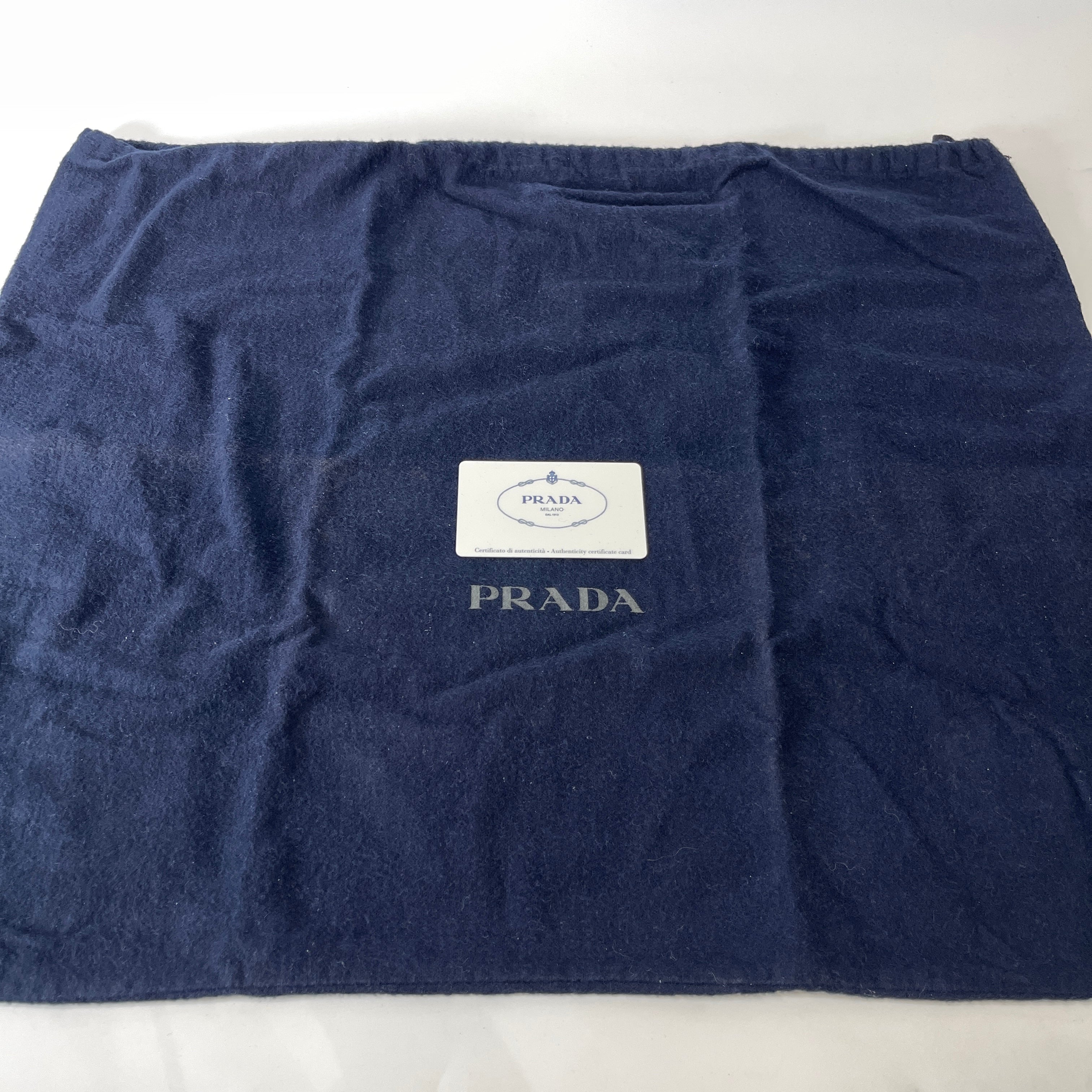 2604 secondhand PRADA hand bag Canapa denim blue
