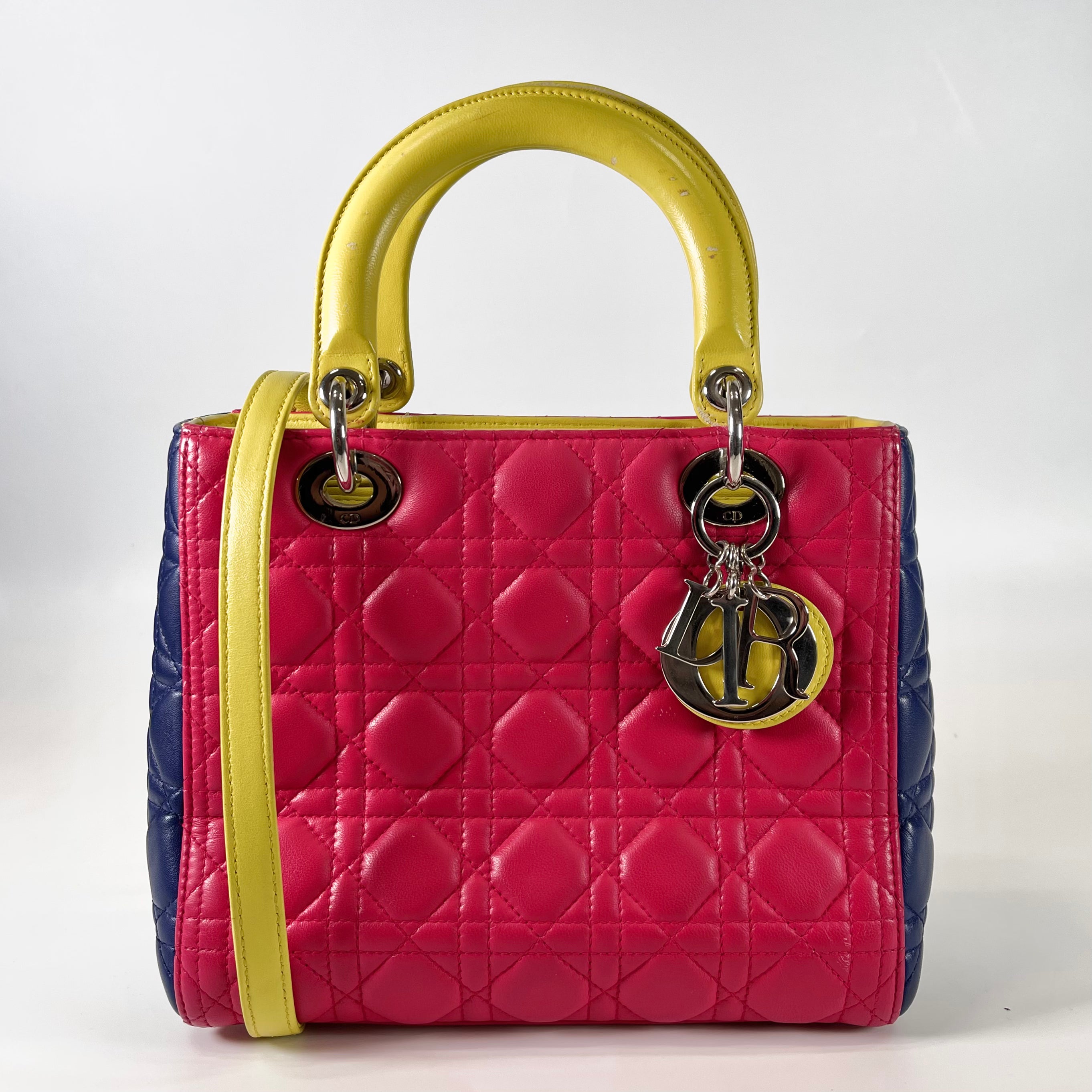 2502 Christian Dior Lady Dior Pink/Yellow/Navy