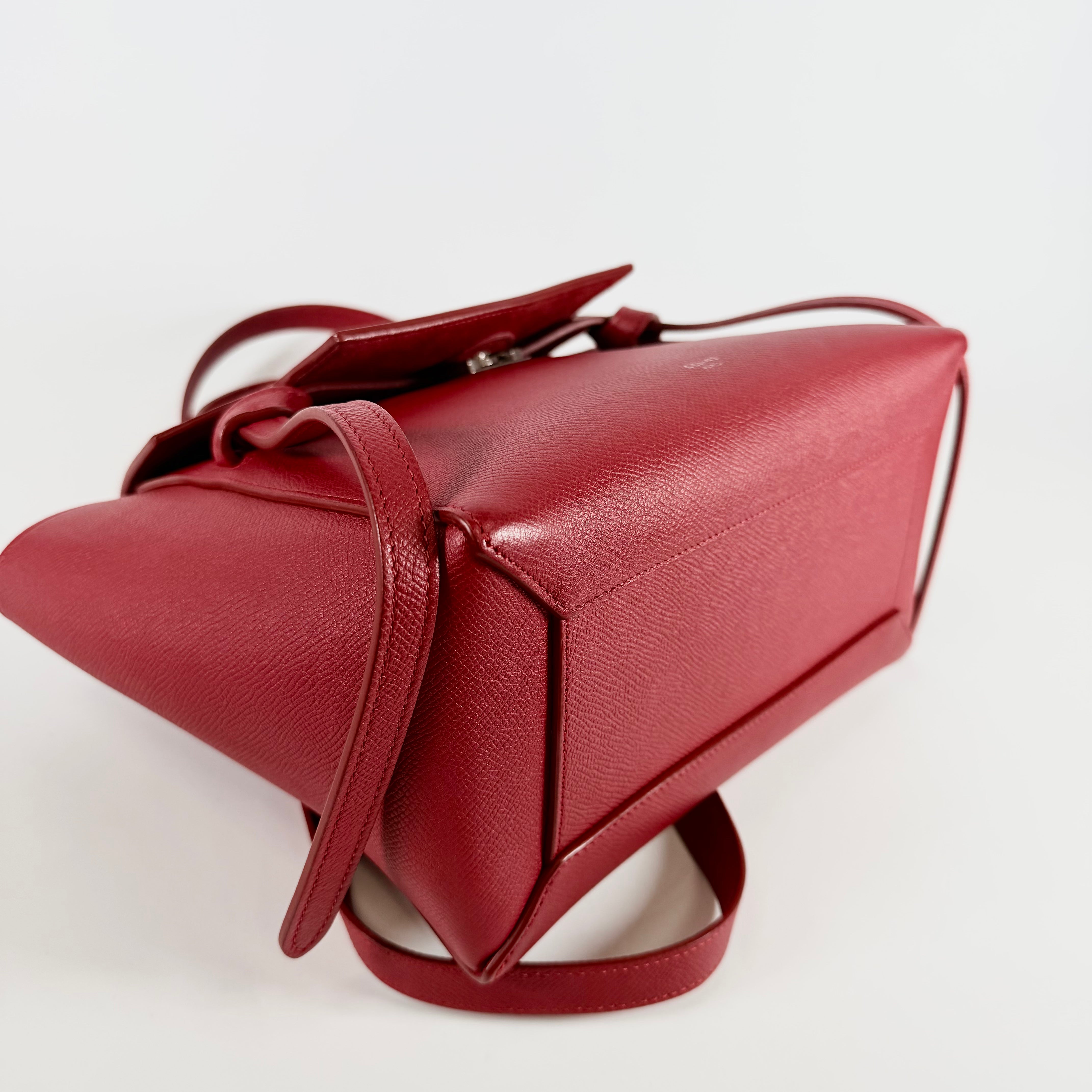 2608 secondhand CELINE belt back 2WAY Red leather