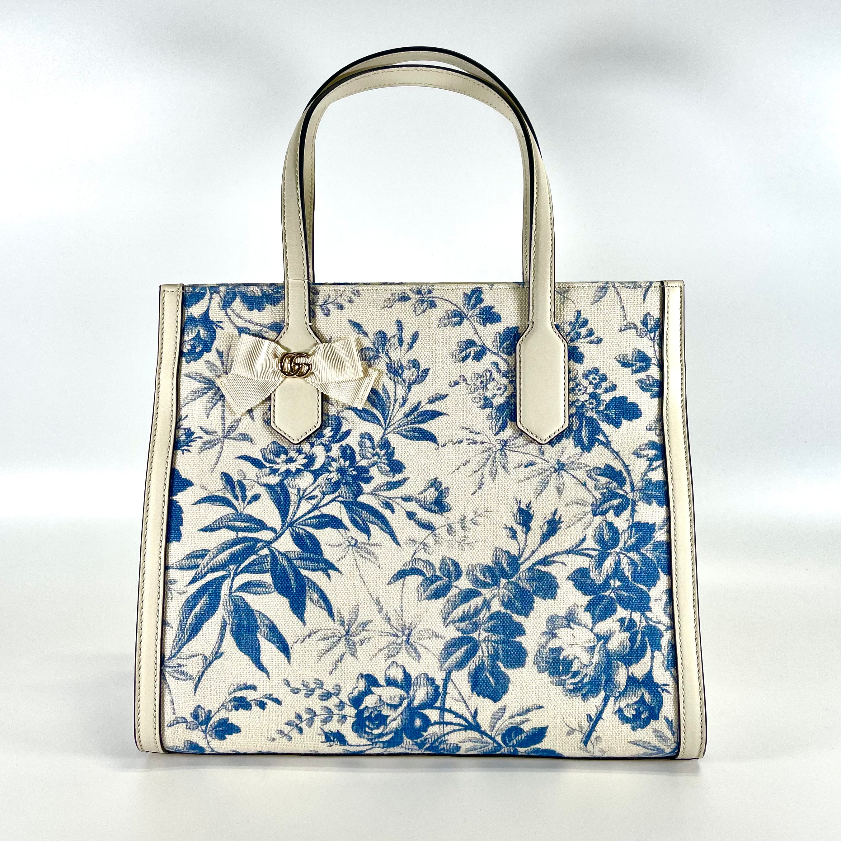 2512 secondhand  GUCCI GG ribbon Tote Bag