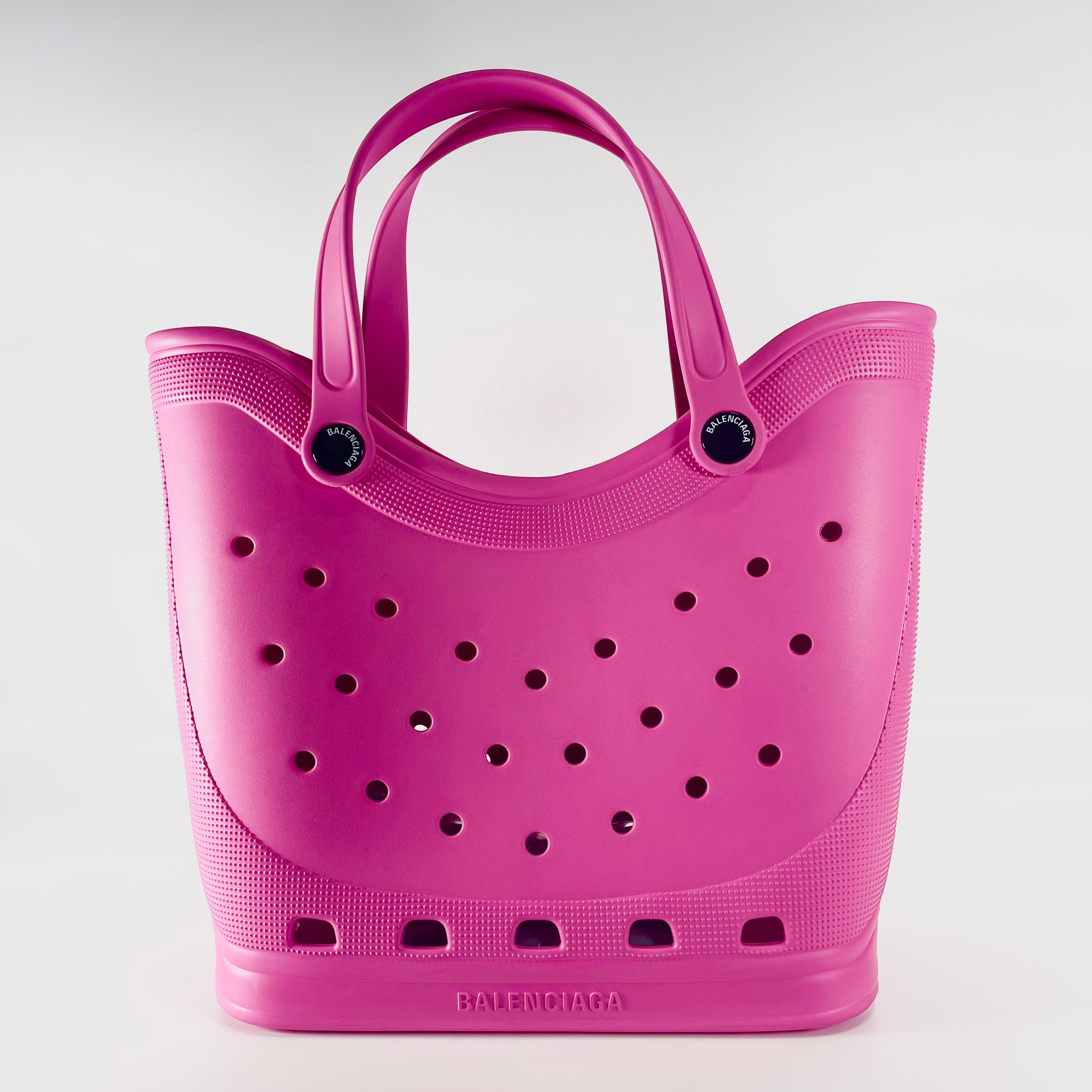 2603 secondhand BALENCIAGA rock bag Large pink rubber