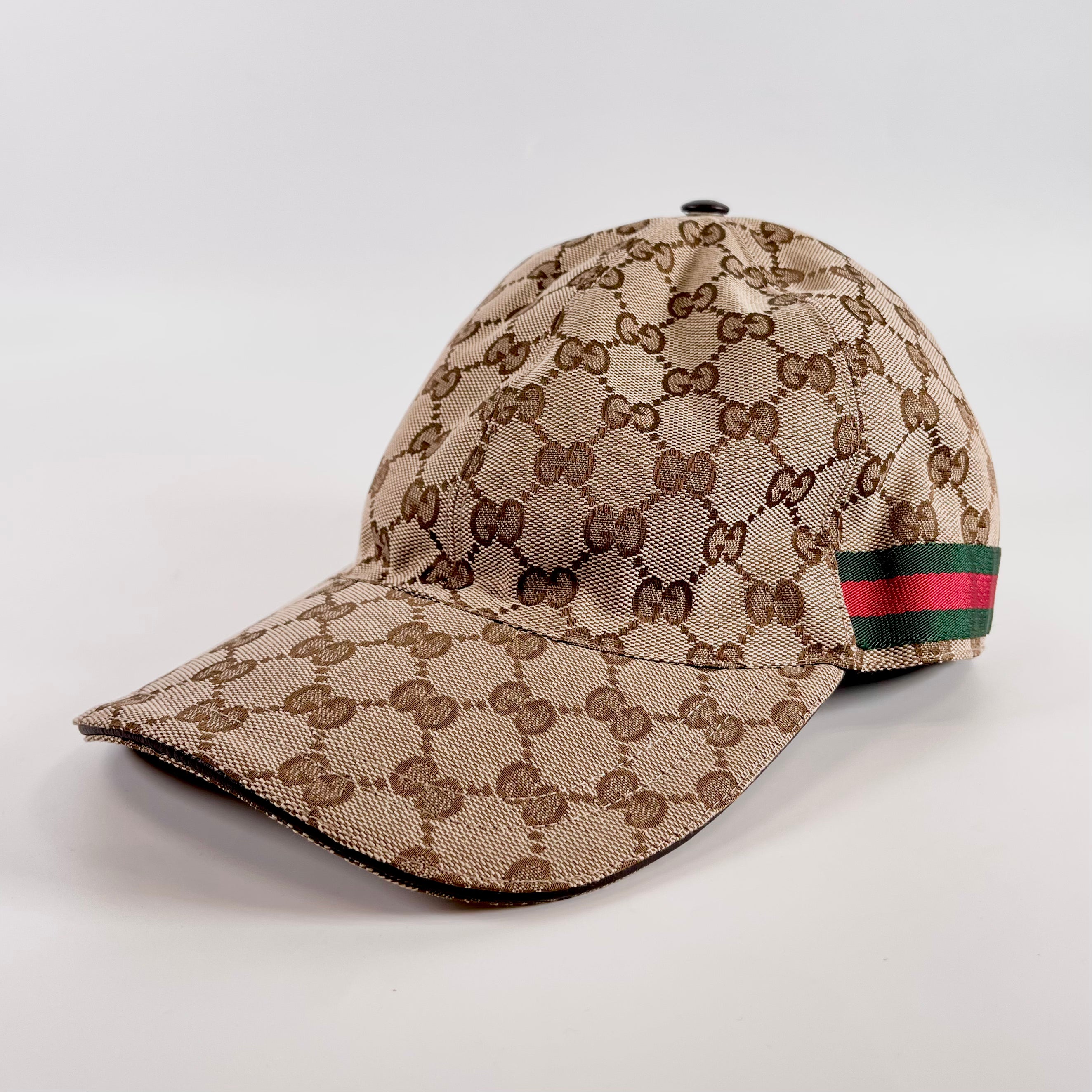 2602 secondhand GUCCI 200035 GG canvas cap XL polyester × nylon beige