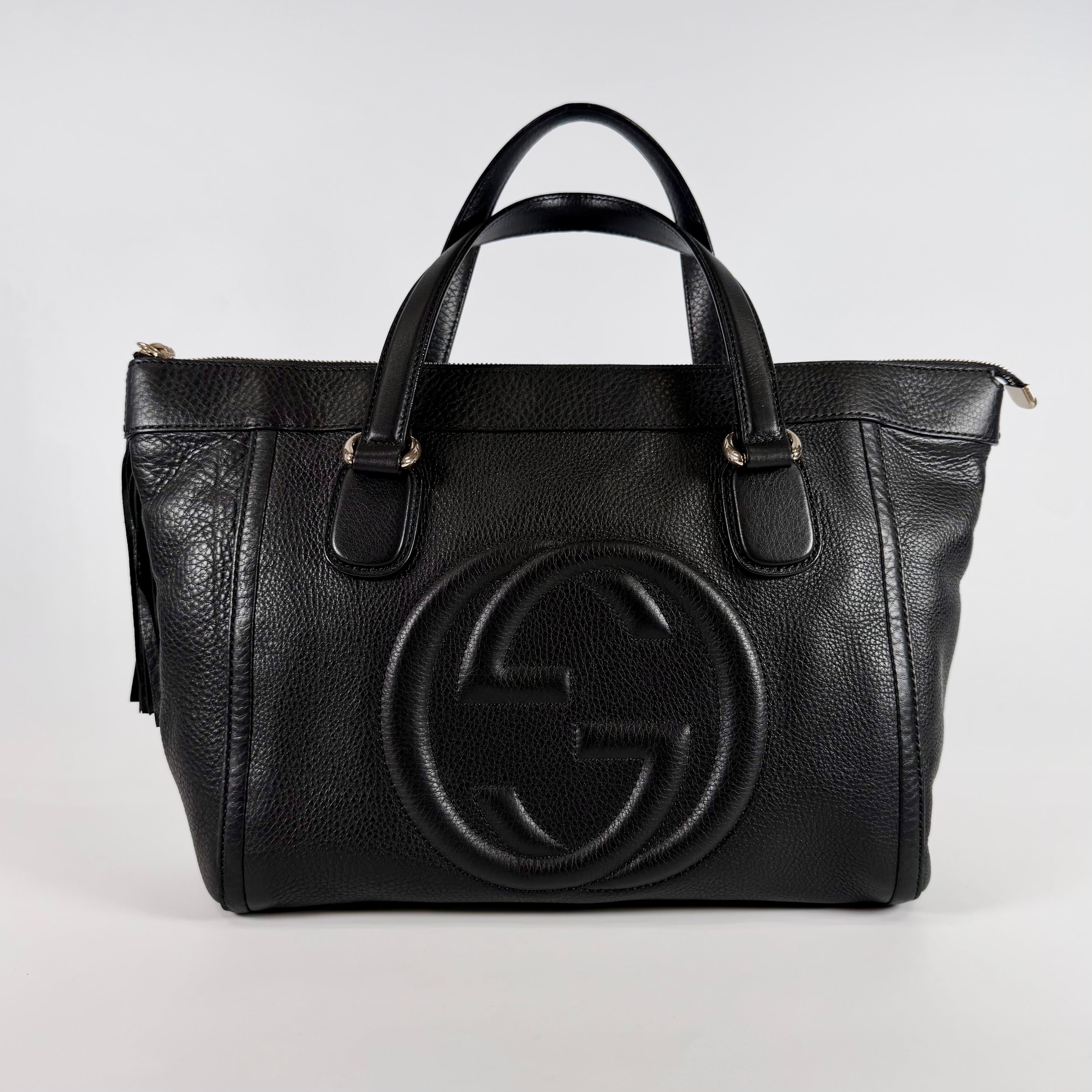 2608 secondhand GUCCI Tote Bag Soho black
