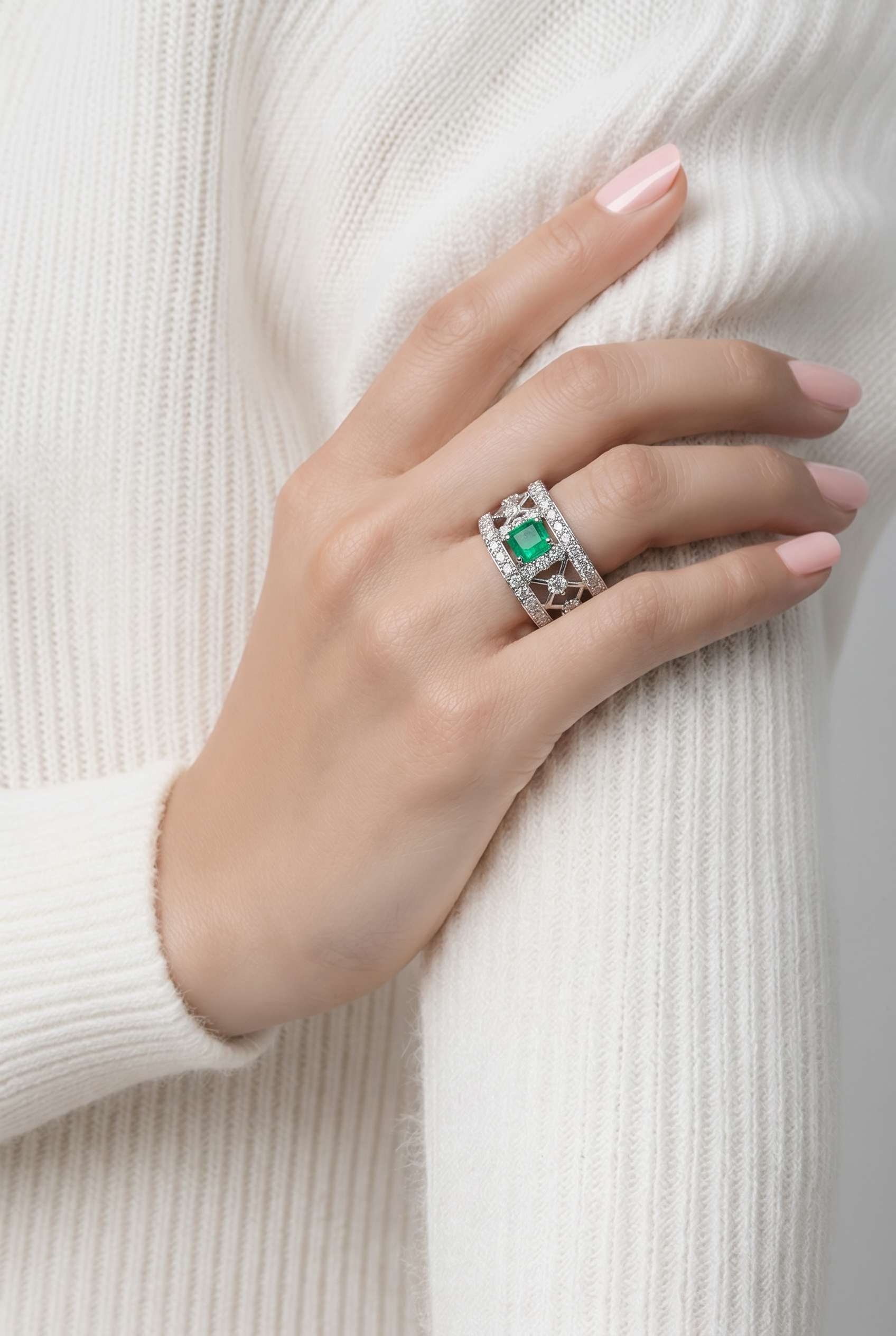 2604 Pt900 Ring E0.57ct/D 1.00ct 15.5g