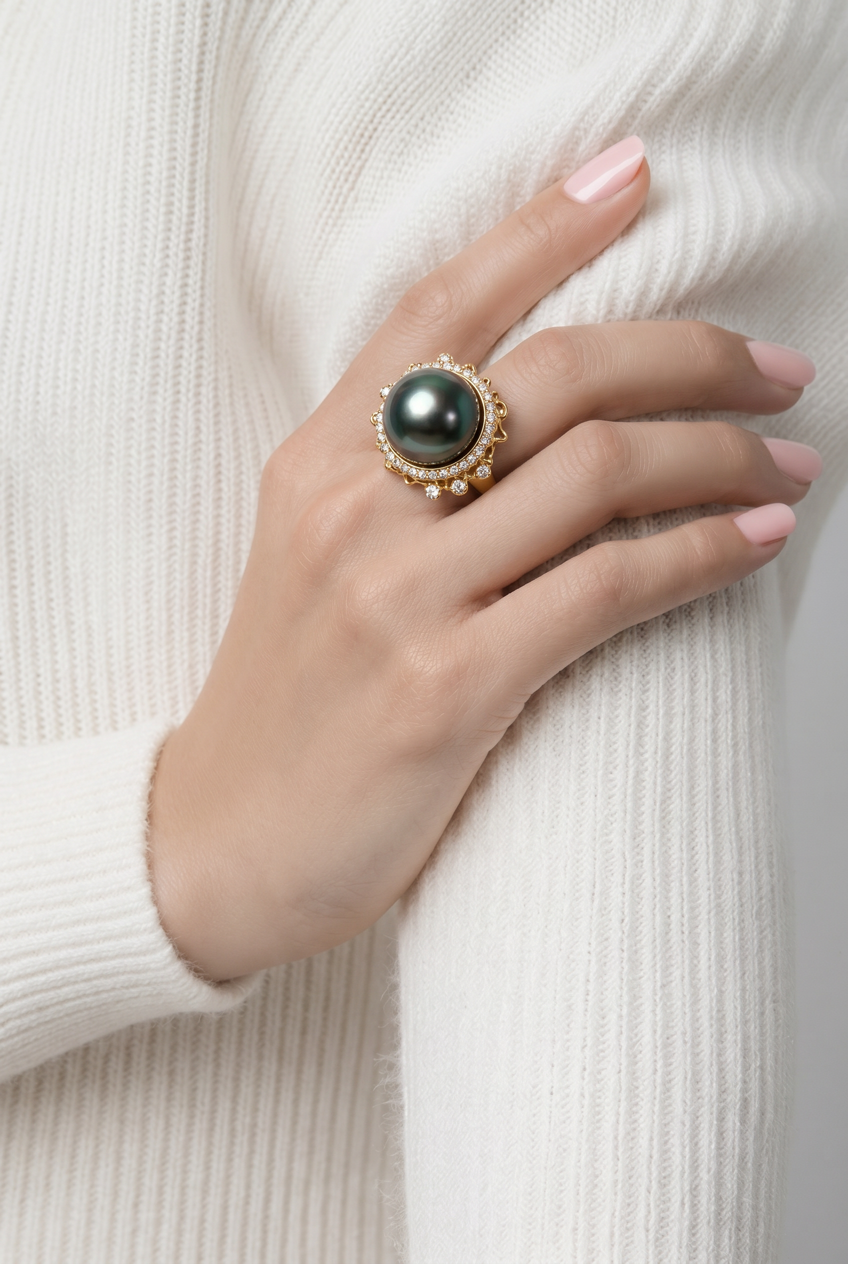 2605 secondhand K18 ring D0.45ct　4.3g　＃13.5