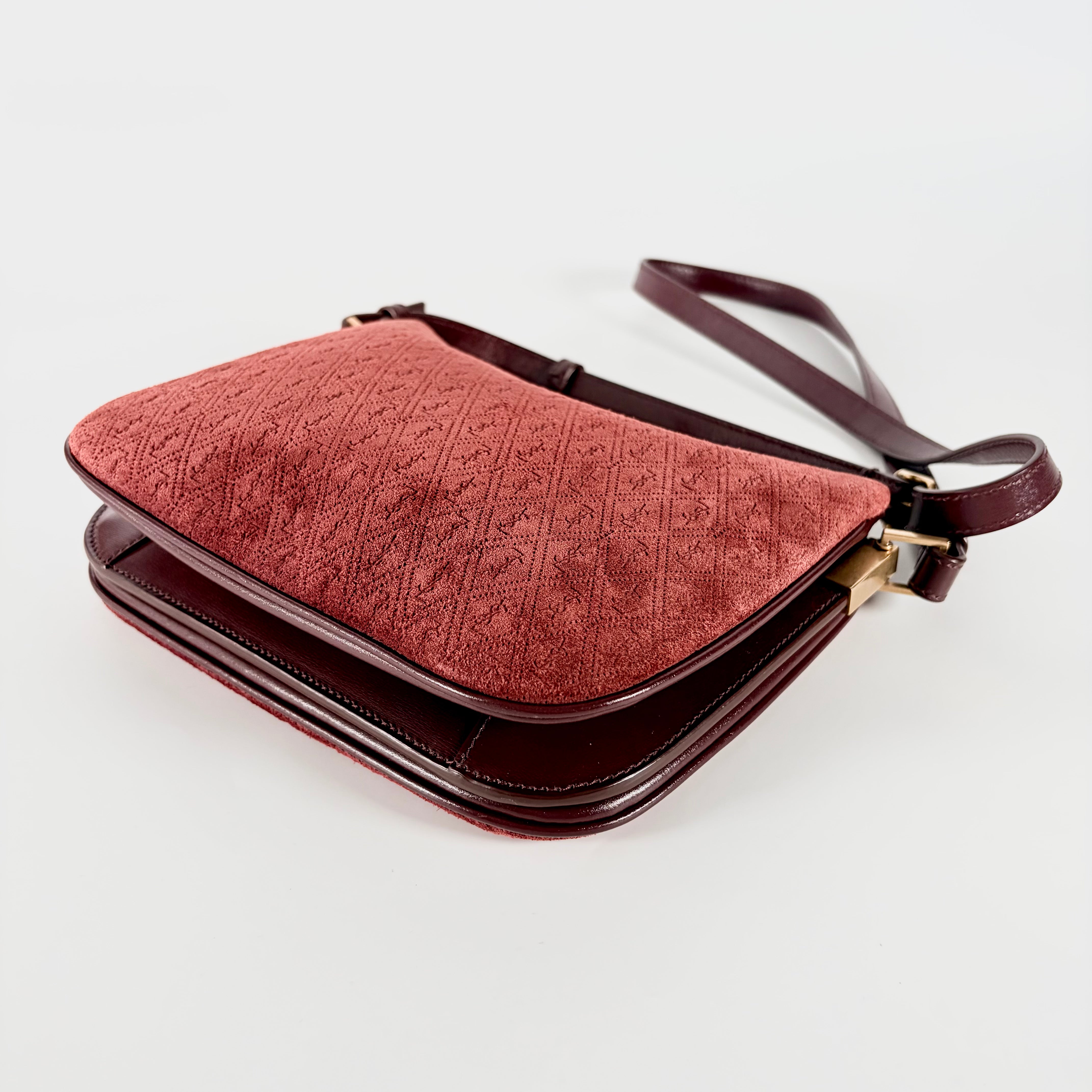 2605 secondhand SAINTLAURENT logo shoulder Bordeaux