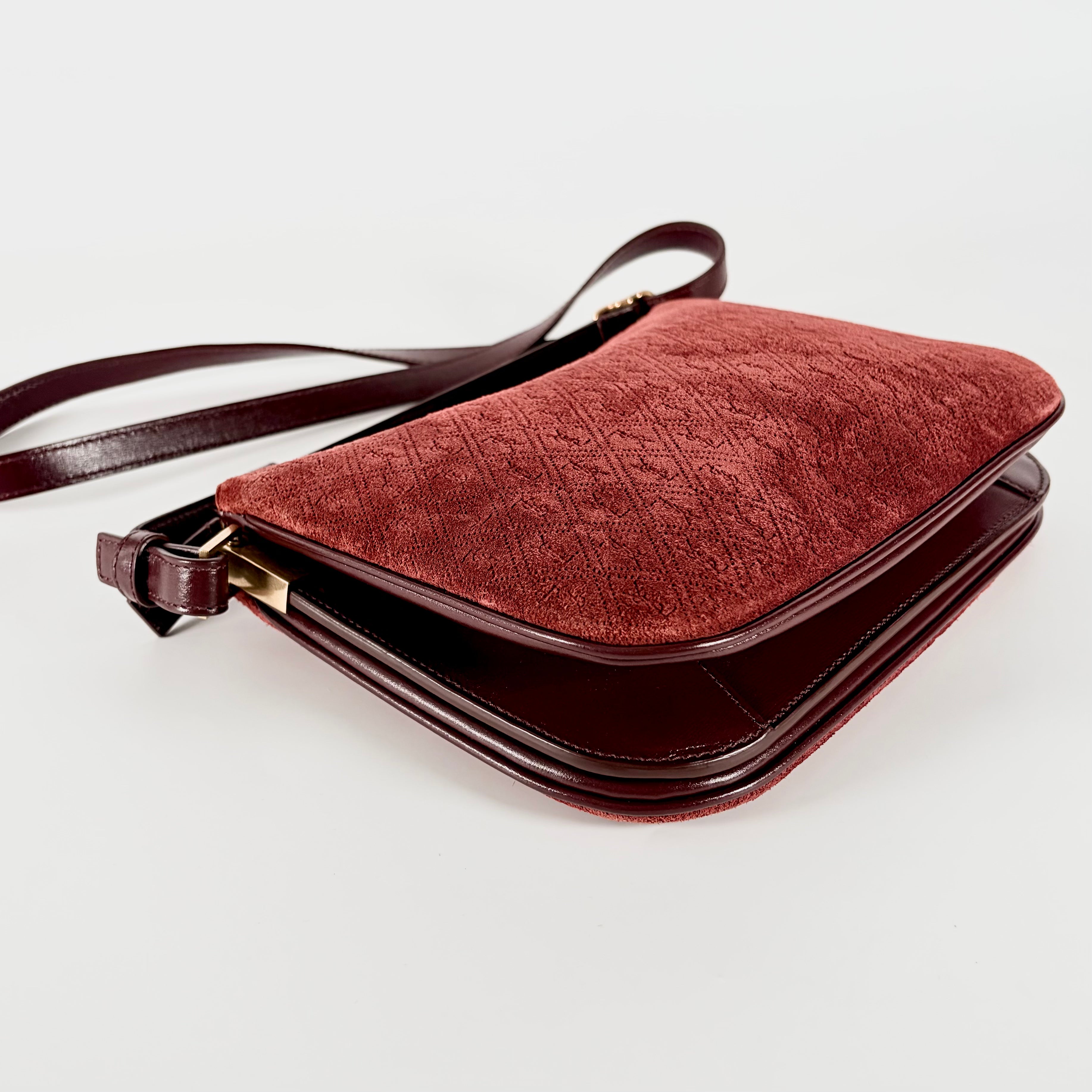 2605 secondhand SAINTLAURENT logo shoulder Bordeaux