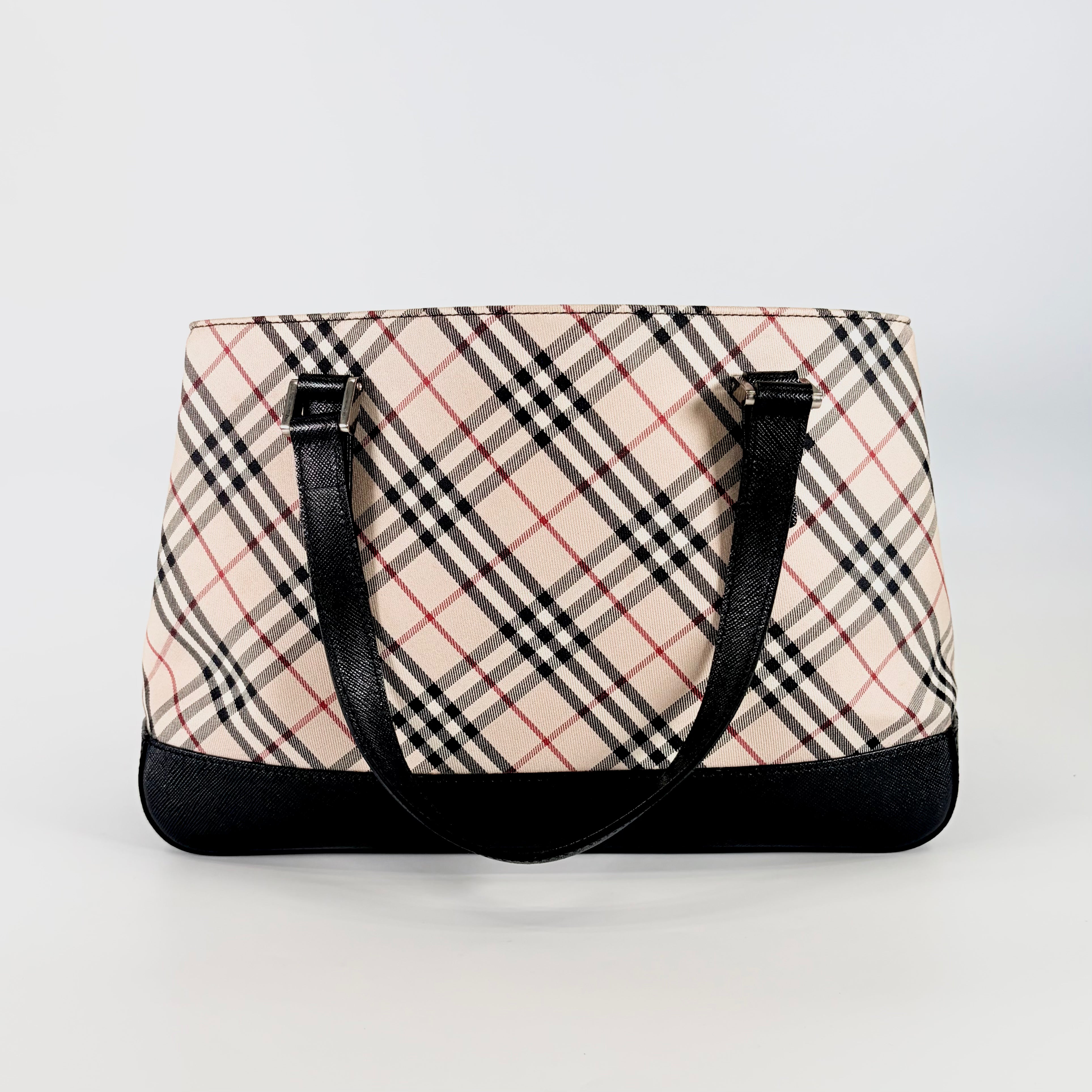 2604 secondhand BURBERRY check hand bag