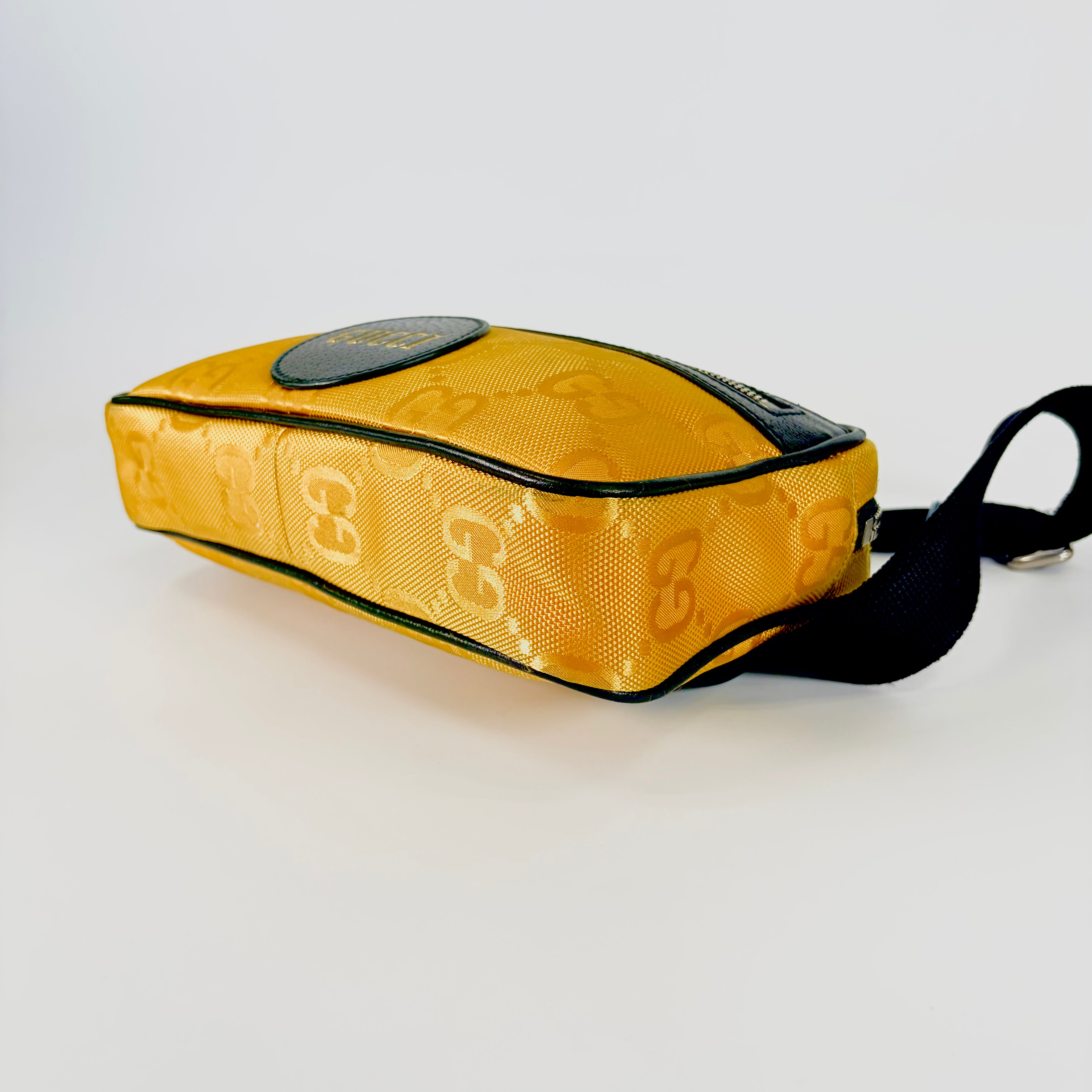 2605 secondhand GUCCI Belt Bag GG nylon canvas Yellow