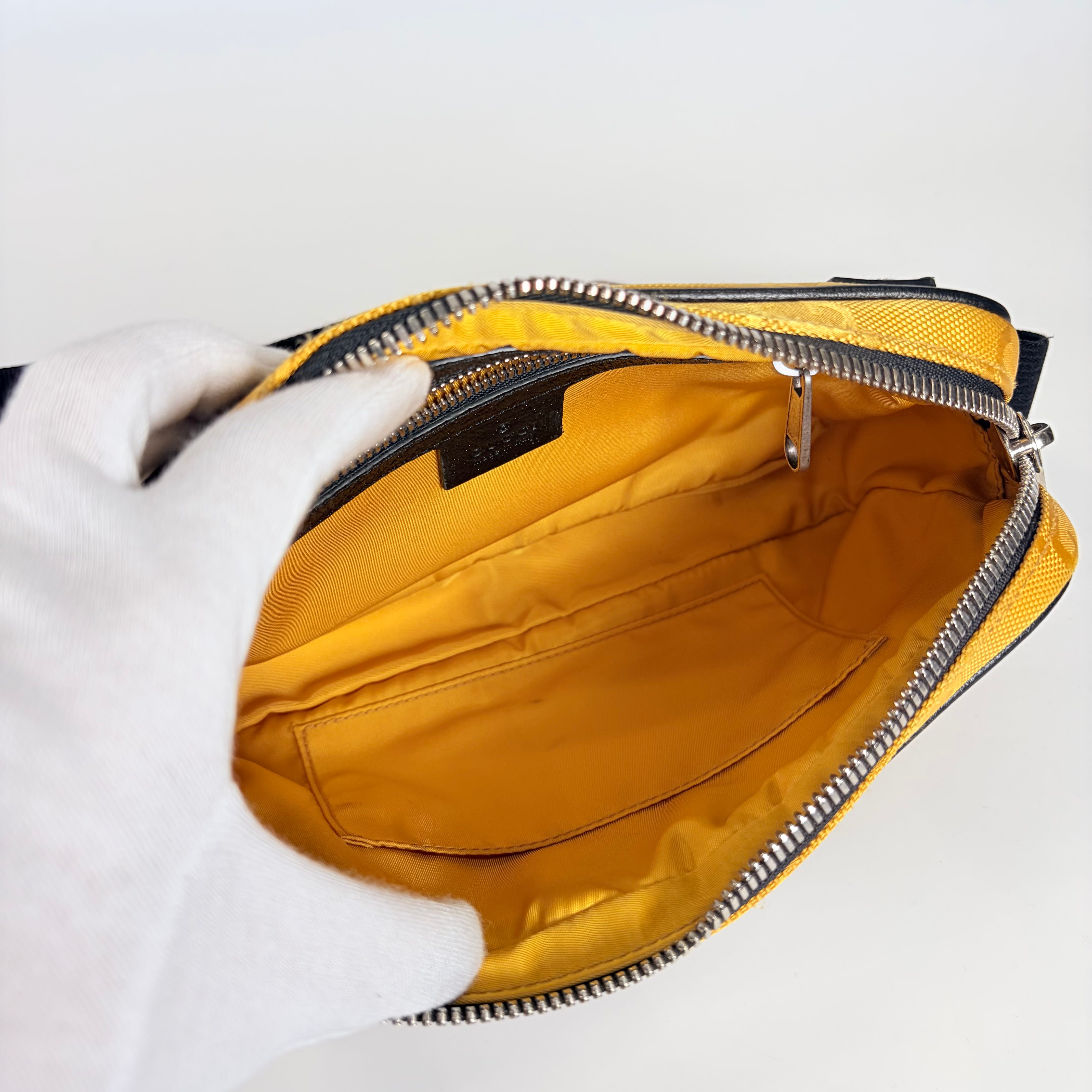 2605 secondhand GUCCI Belt Bag GG nylon canvas Yellow