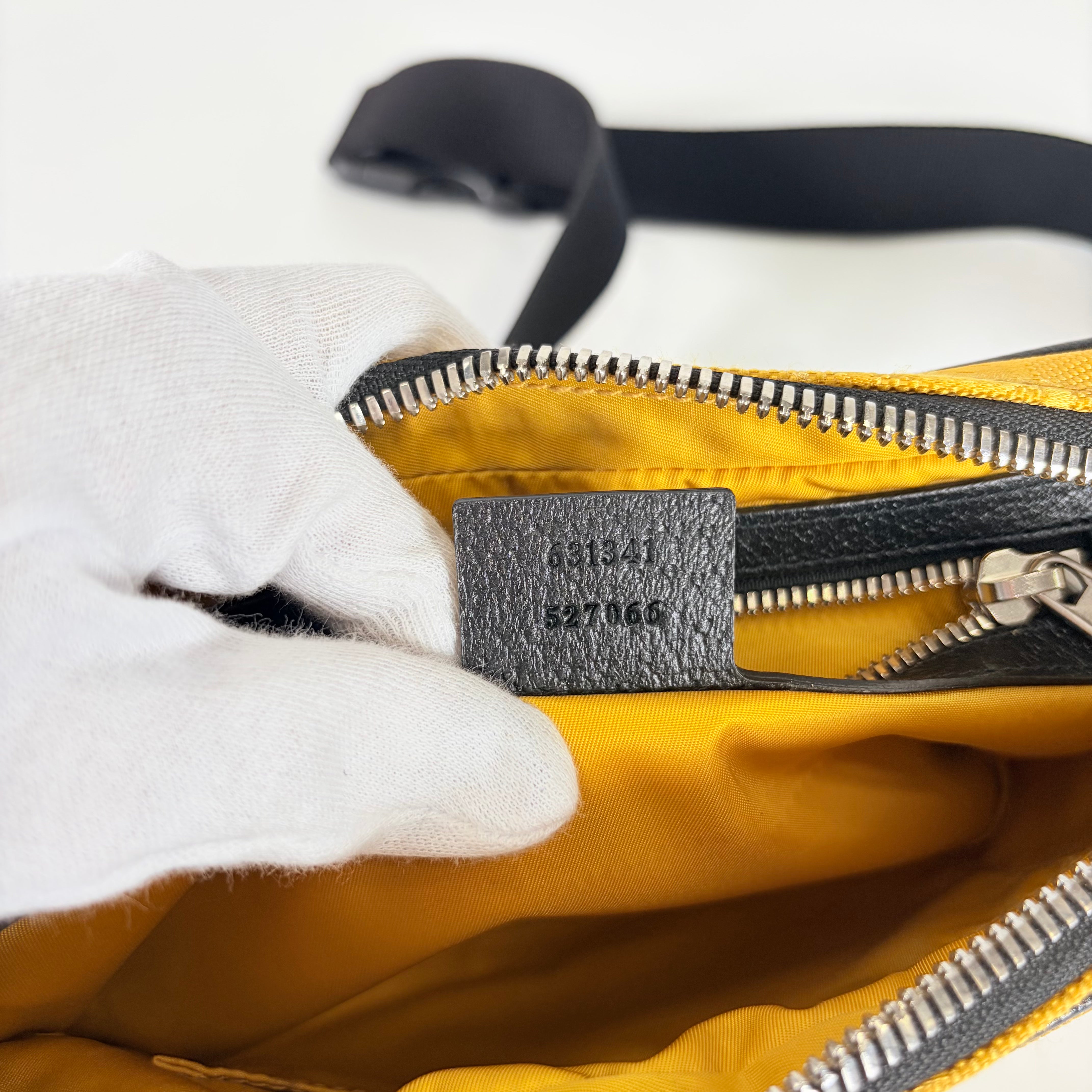 2605 secondhand GUCCI Belt Bag GG nylon canvas Yellow
