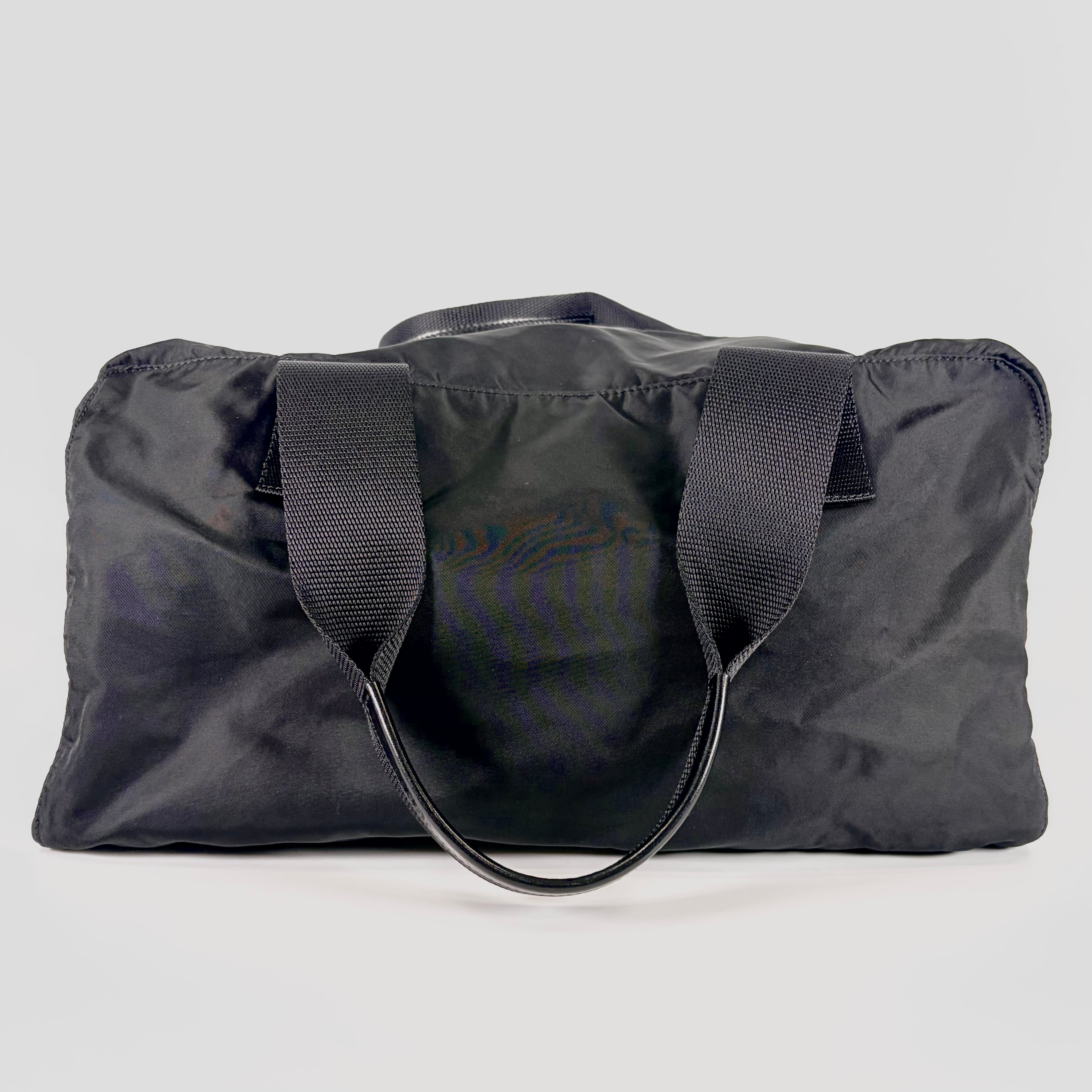 2605 secondhand PRADA Boston bag BR109 9 VELA SPORT NERO