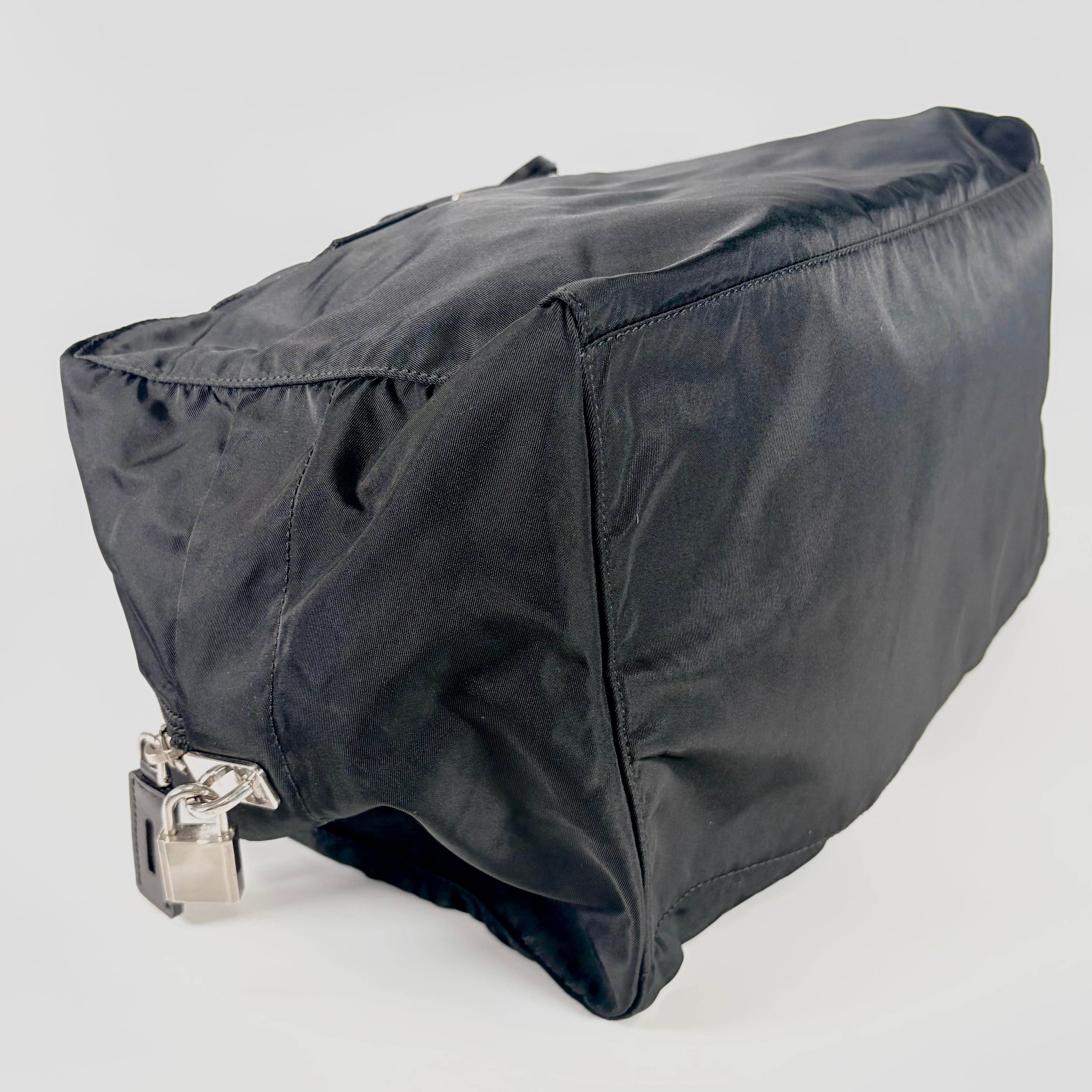 2605 secondhand PRADA Boston bag BR109 9 VELA SPORT NERO