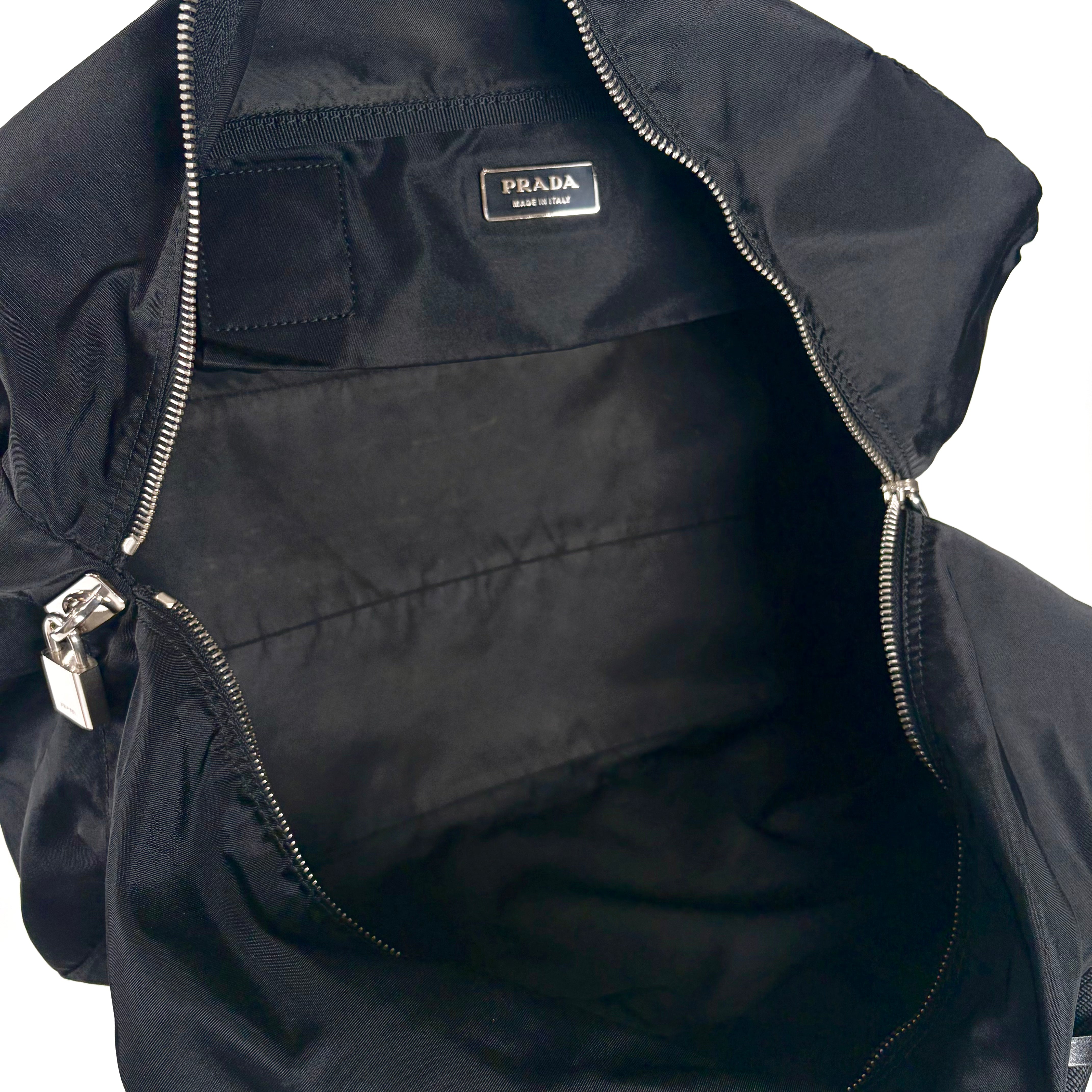 2605 secondhand PRADA Boston bag BR109 9 VELA SPORT NERO