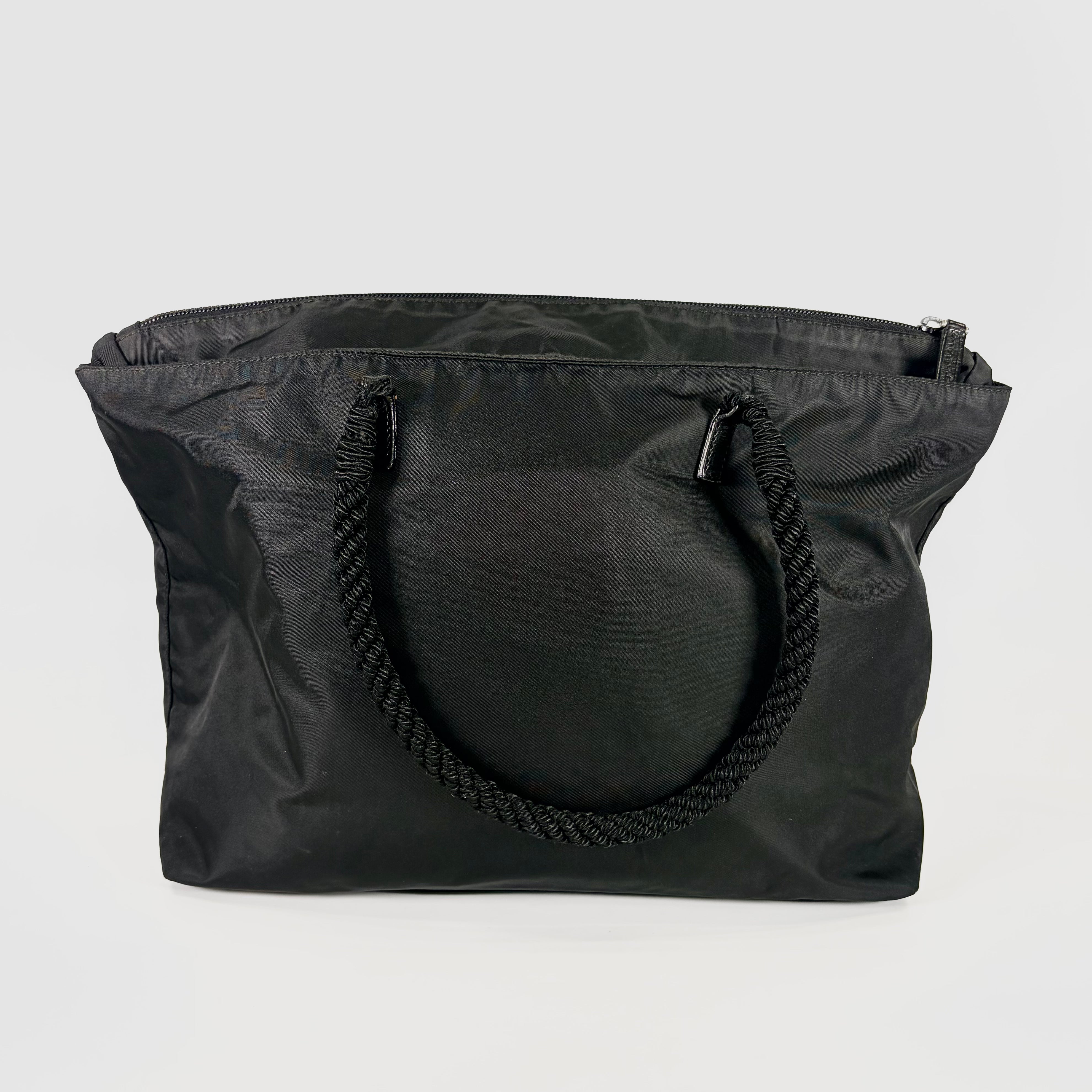 2605 secondhand PRADA Tote Bag BR3170 TESSUTO SHOPPINNERO