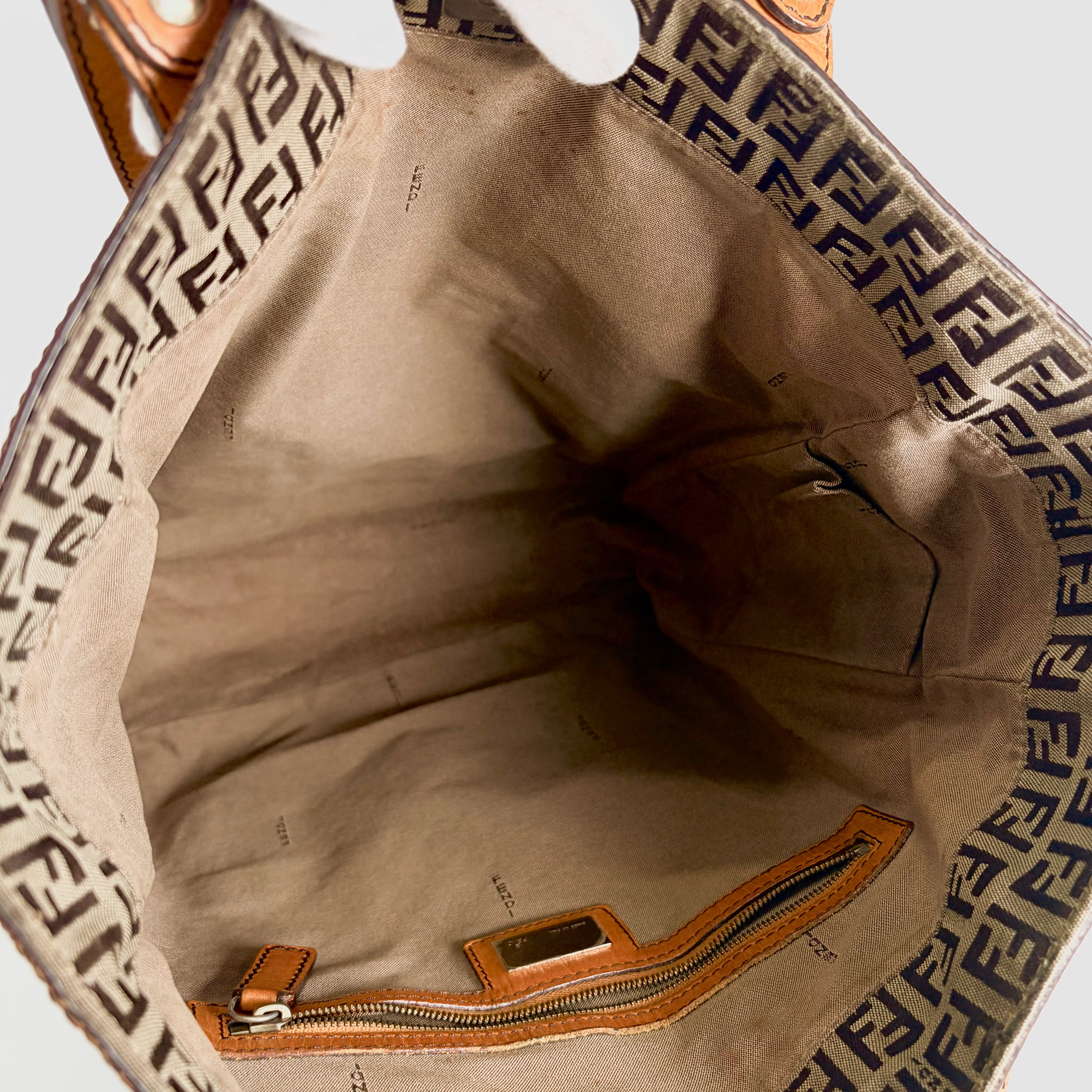 2606 secondhand FENDI Zucchino hand bag