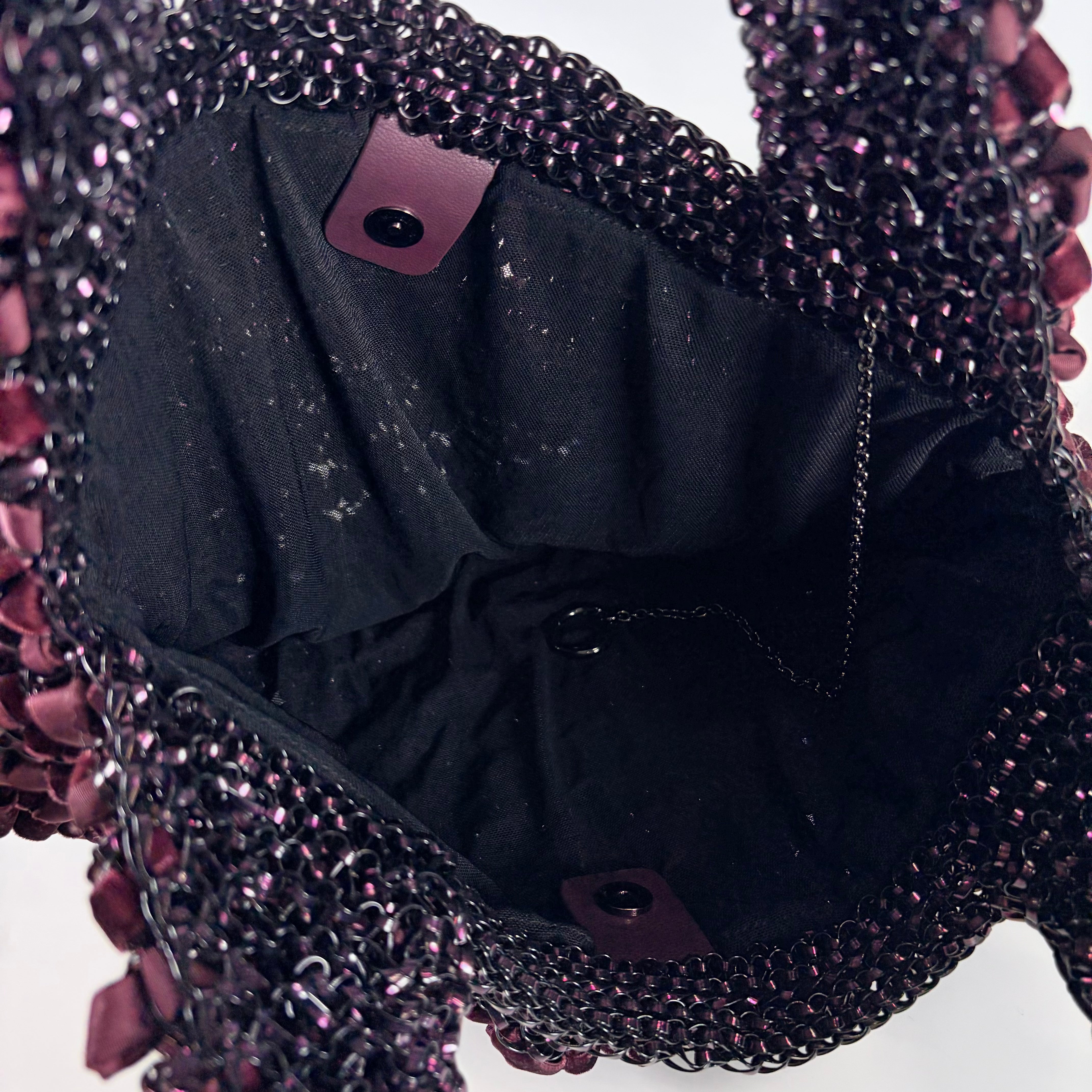 2605 secondhand Wire bag Velour purple