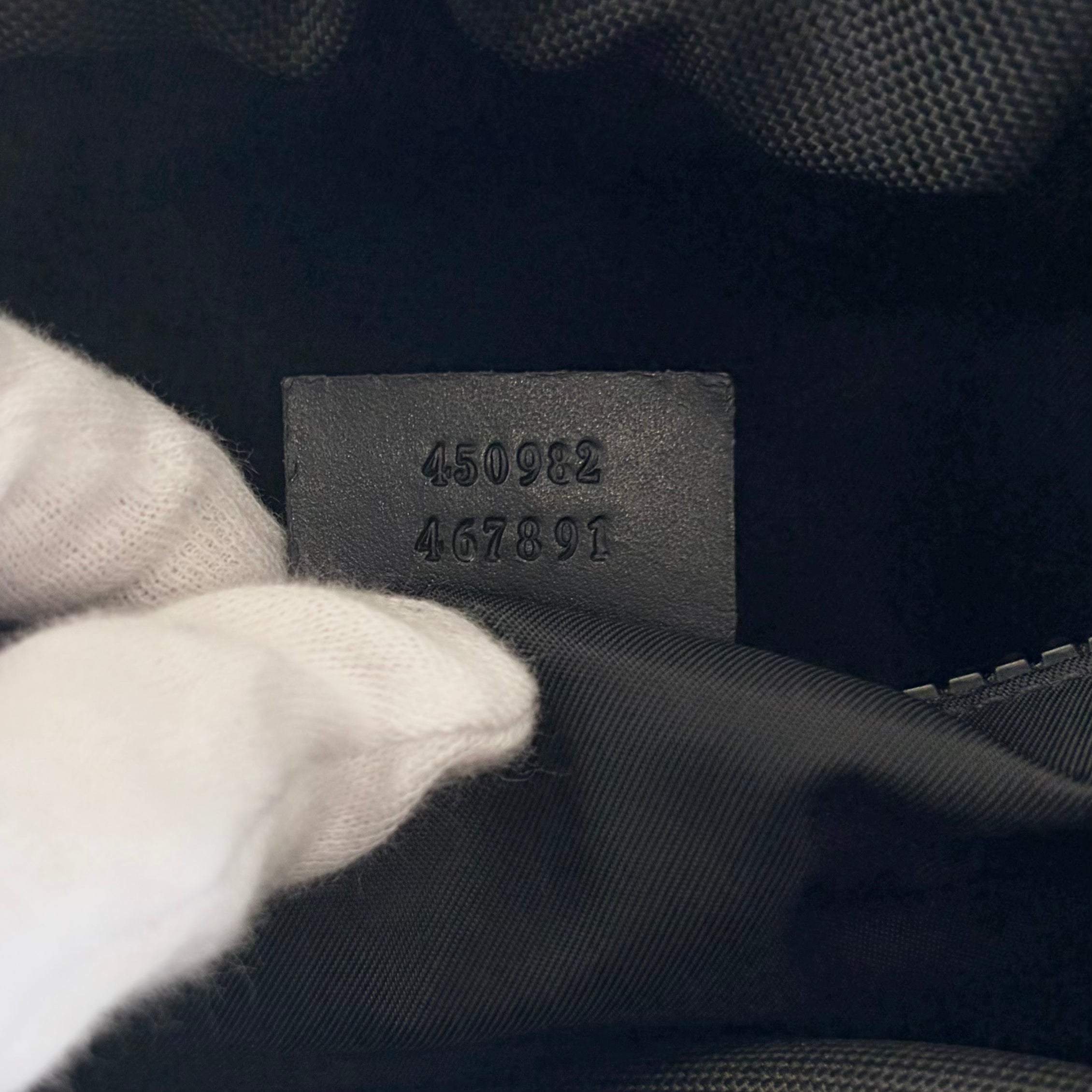 2605 secondhand GUCCI brand bag 450982 canvas Sherry backpack black