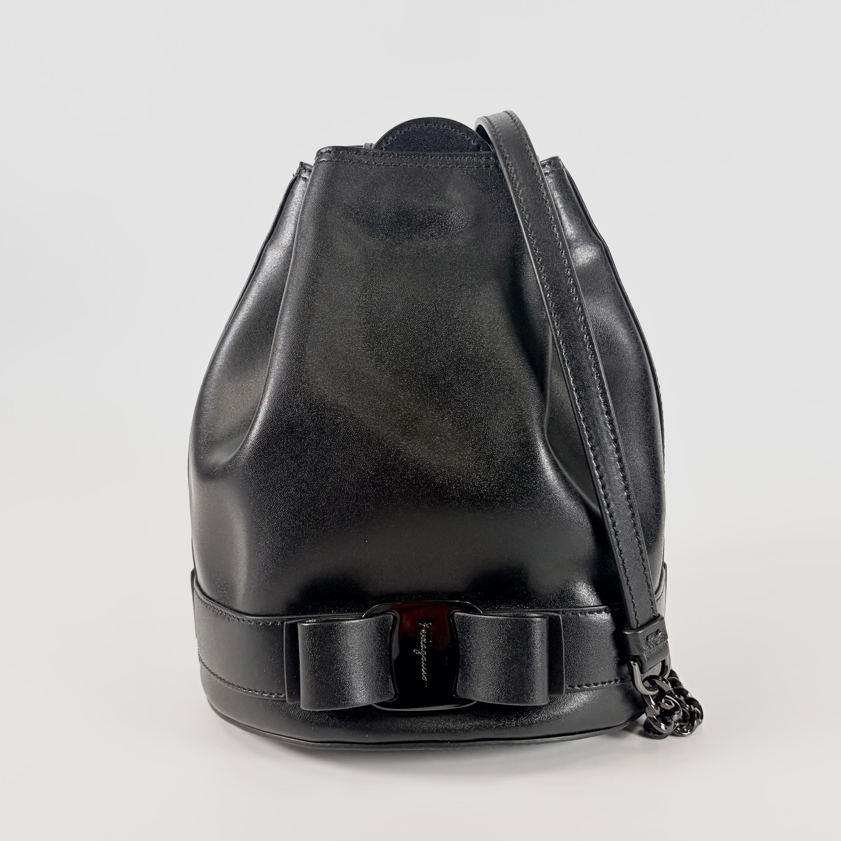 2606 secondhand Ferragamo backpack black