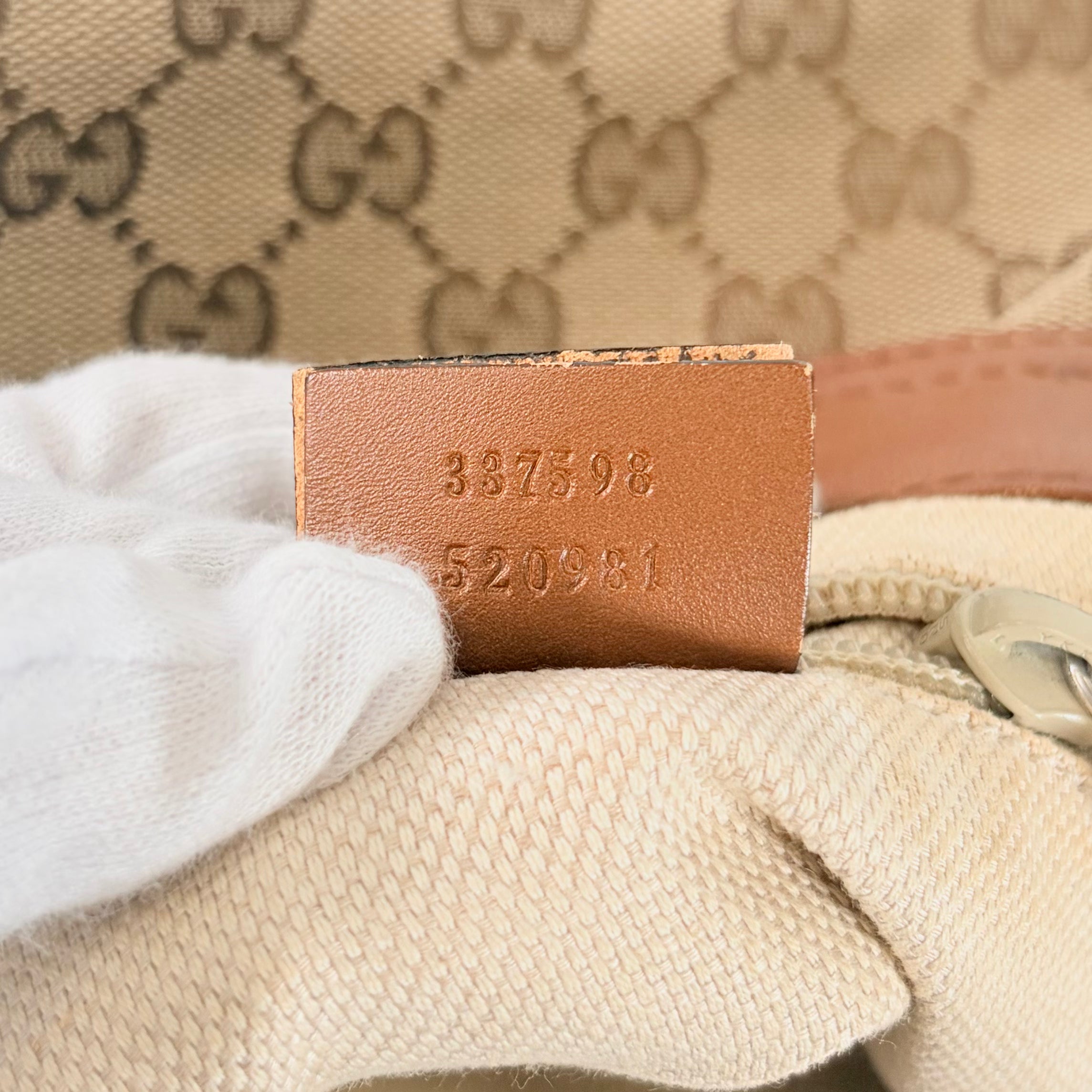 2605 secondhand GUCCI 337598■GG canvas Sherry line 337598 leather Shoulder bag shoulder bag / Crossbody Bag