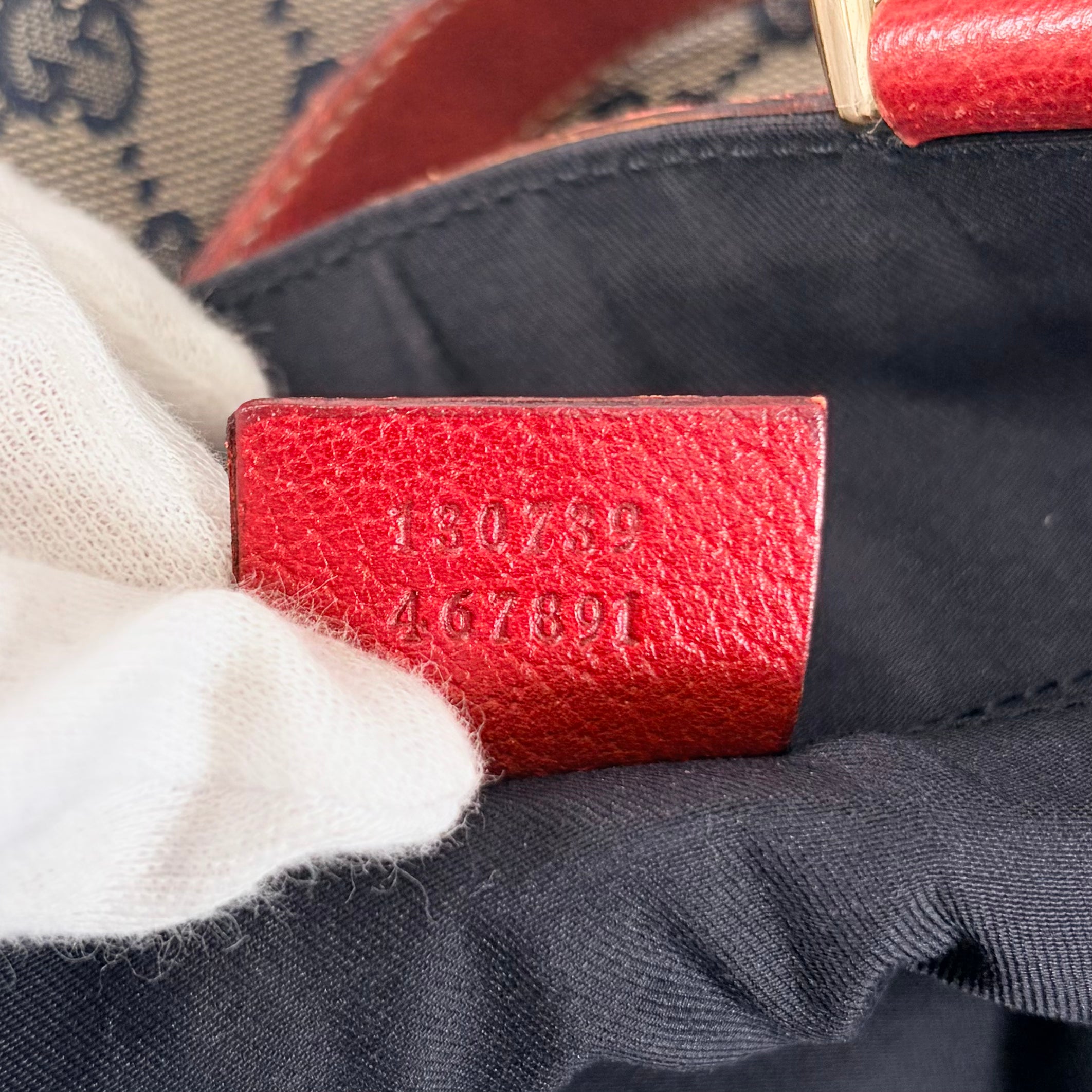 2605 secondhand GUCCI GG canvas Abby hand bag