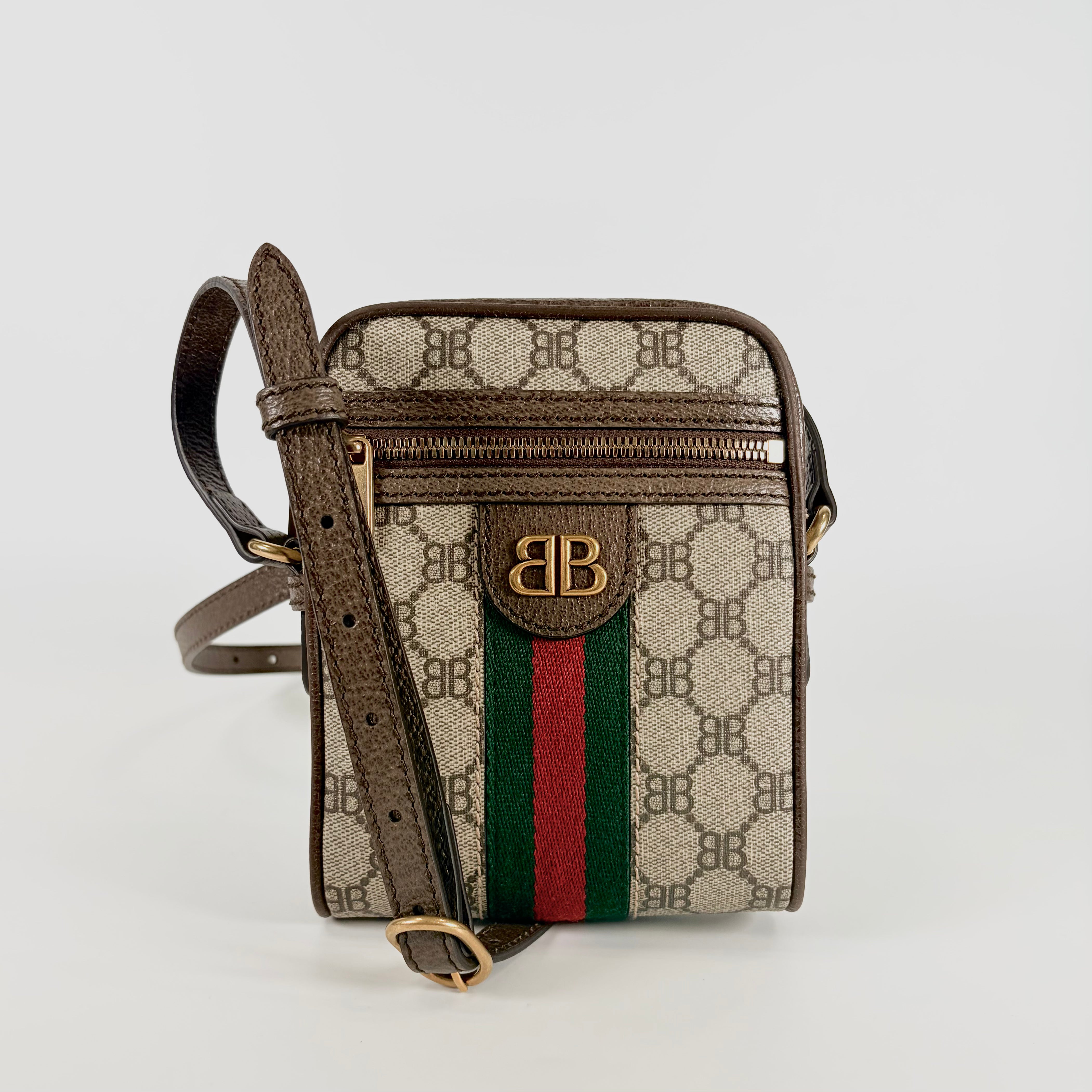 2604 secondhand GUCCI Balenciaga Collaboration shoulder Sherry